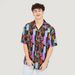 All Over Print Shirt with Camp Collar and Short Sleeves-Shirts-thumbnailMobile-0