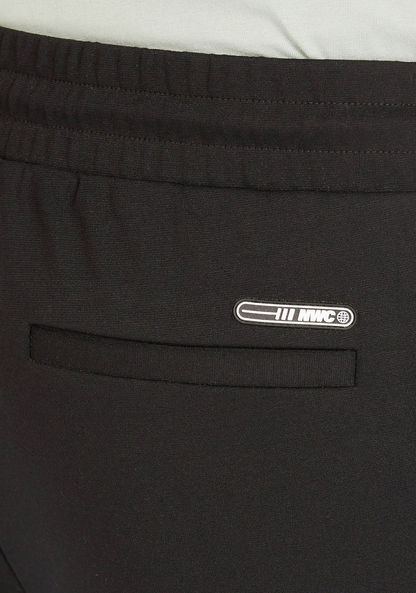 Solid Mid-Rise Joggers with Drawstring Closure and Zipped Pockets-Joggers-image-4