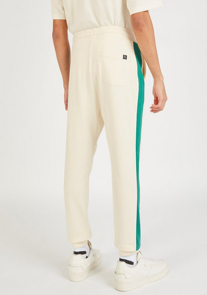 Solid Full Length Joggers with Pockets and Side Panels-Joggers-image-3
