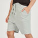 Solid Shorts with Pockets and Drawstring Closure-Shorts-thumbnailMobile-0