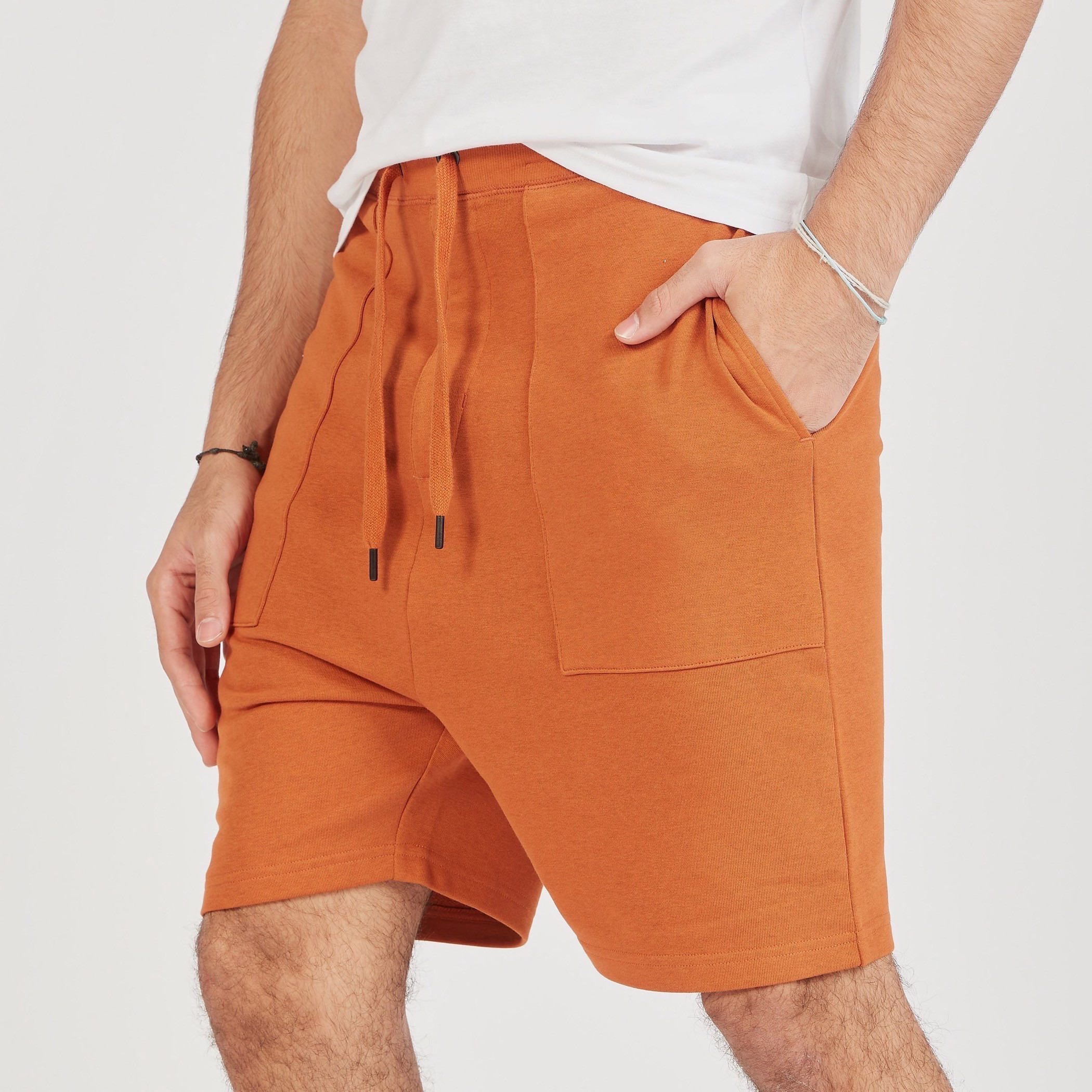 Solid Shorts with Pockets and Drawstring Closure-men-clothing-bottoms-shorts-image-13