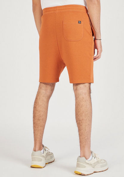 Solid Shorts with Pockets and Drawstring Closure-Shorts-image-3