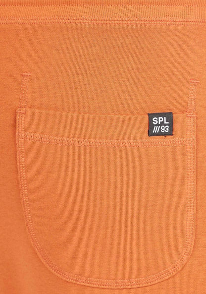 Solid Shorts with Pockets and Drawstring Closure-Shorts-image-4