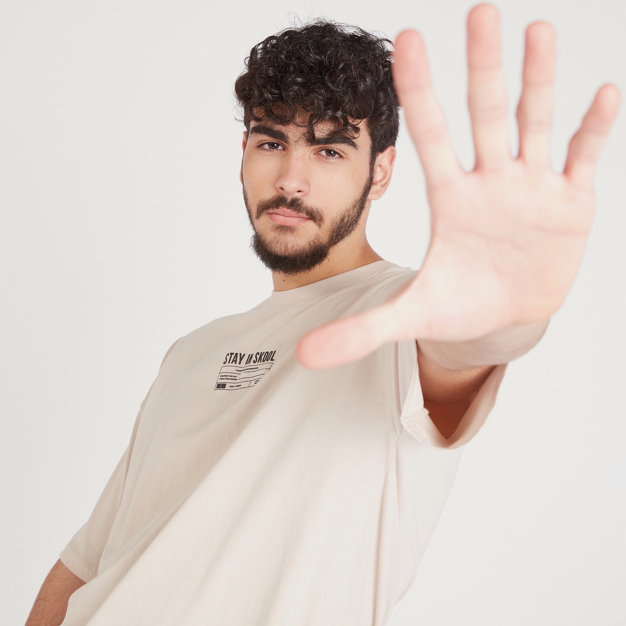 Printed Crew Neck T-shirt with Short Sleeves-men-clothing-tshirtsandpolos-tshirts-image-1