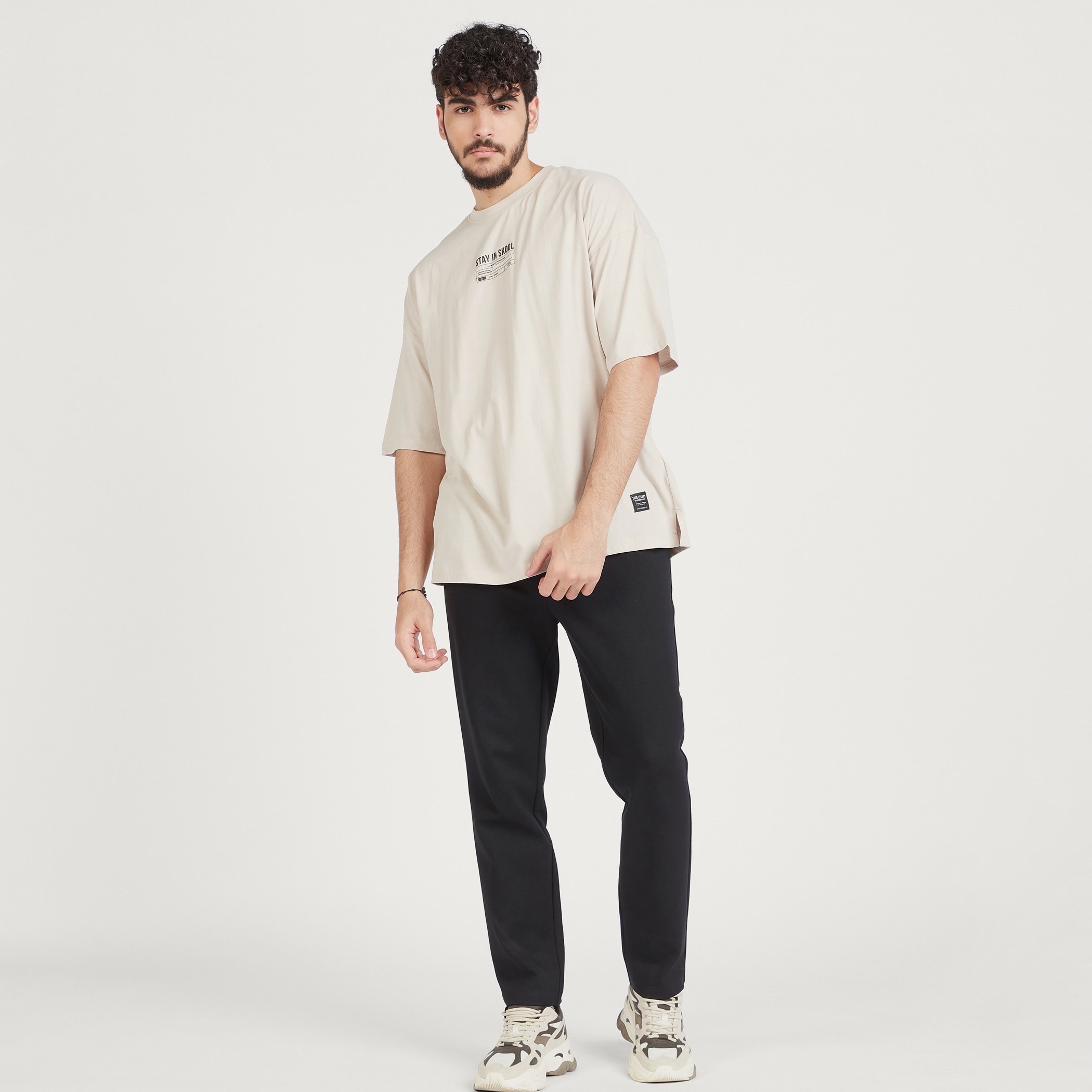 Printed Crew Neck T-shirt with Short Sleeves-men-clothing-tshirtsandpolos-tshirts-image-2
