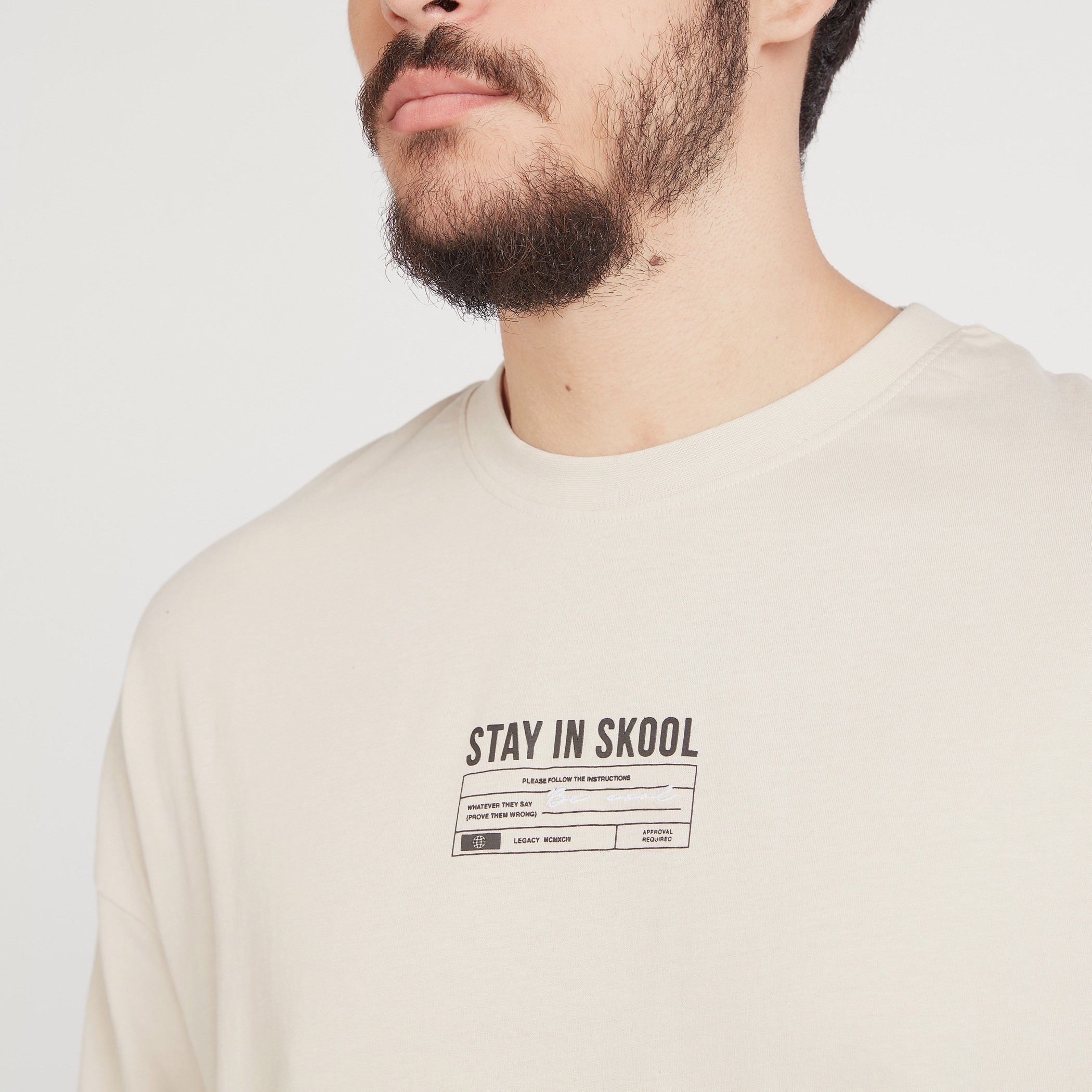 Printed Crew Neck T-shirt with Short Sleeves-men-clothing-tshirtsandpolos-tshirts-image-3