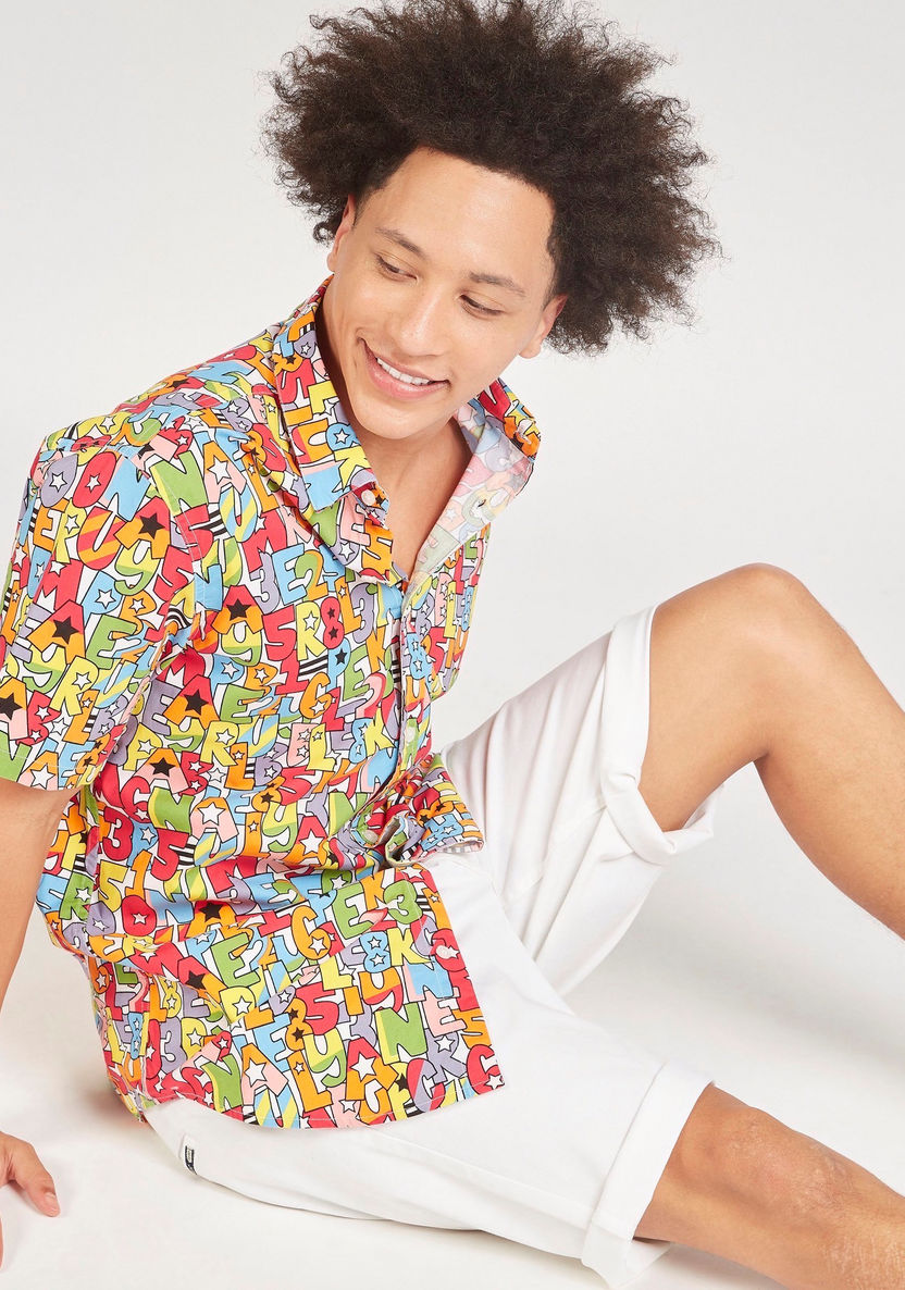 All-Over Print Shirt with Short Sleeves-Shirts-image-0