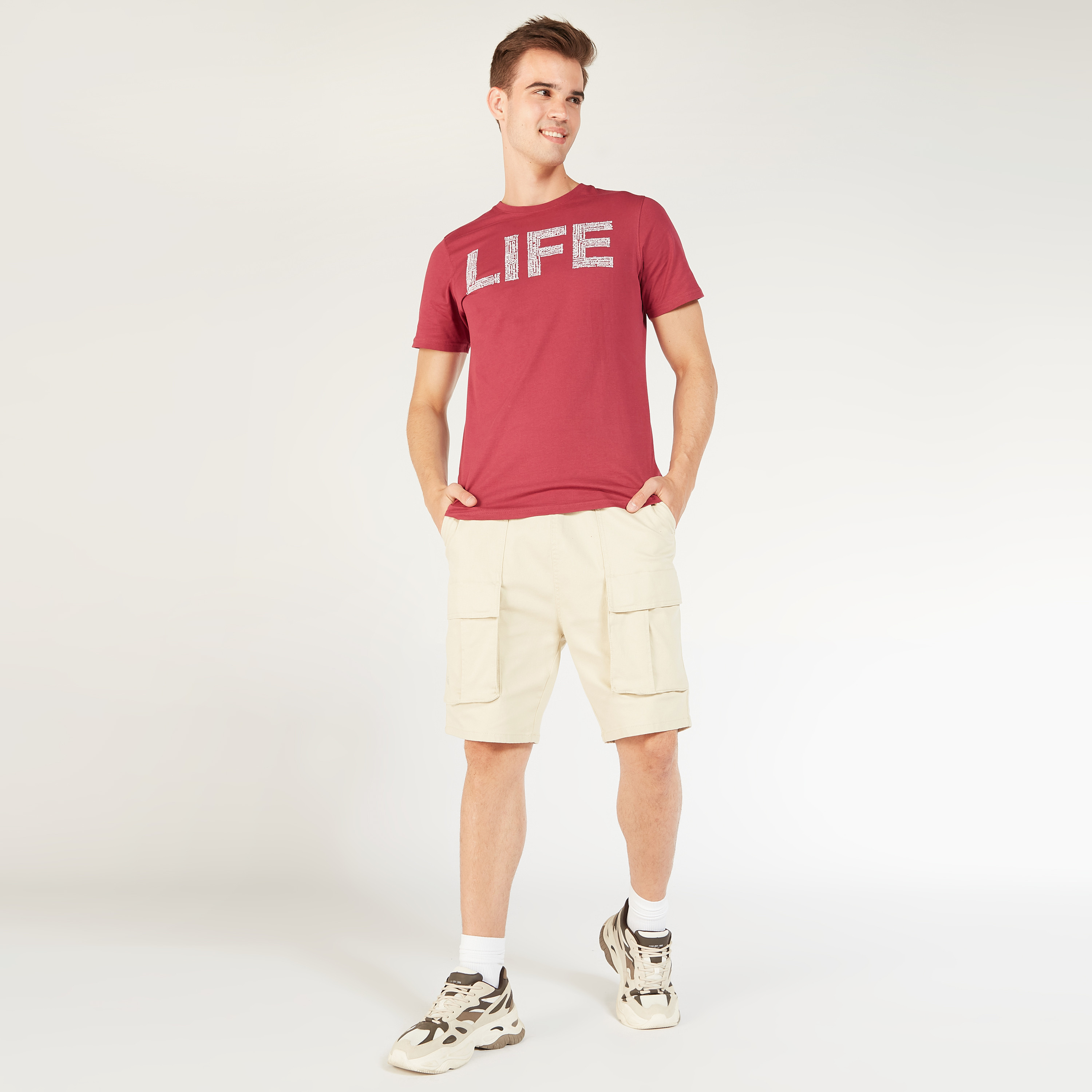 Solid Mid-Rise Shorts with Elasticated Waistband and Pockets-men-clothing-bottoms-shorts-image-6