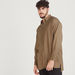 Solid Shirt with High Low Hem and Long Sleeves-Shirts-thumbnailMobile-2