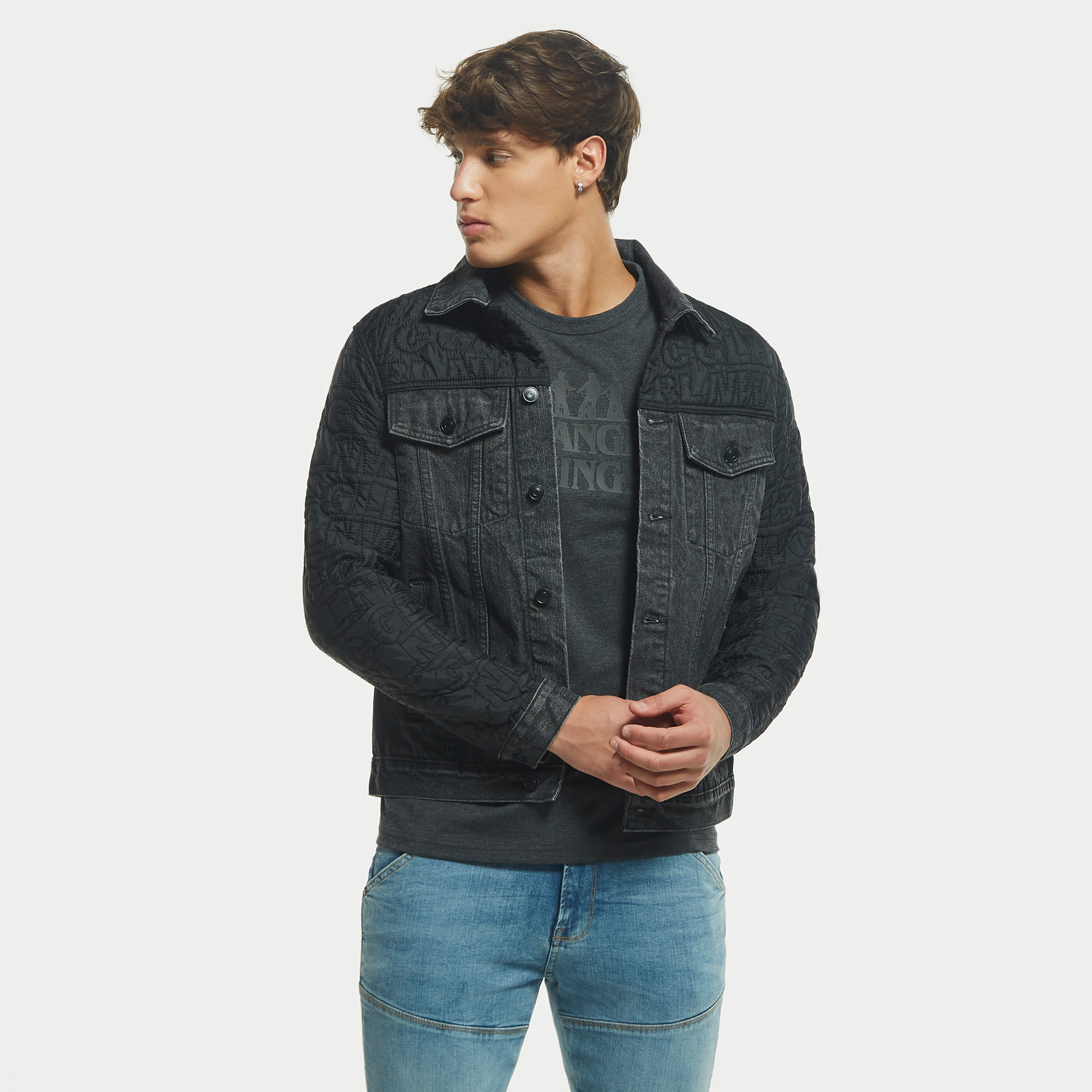 Denim long best sale sleeve jacket