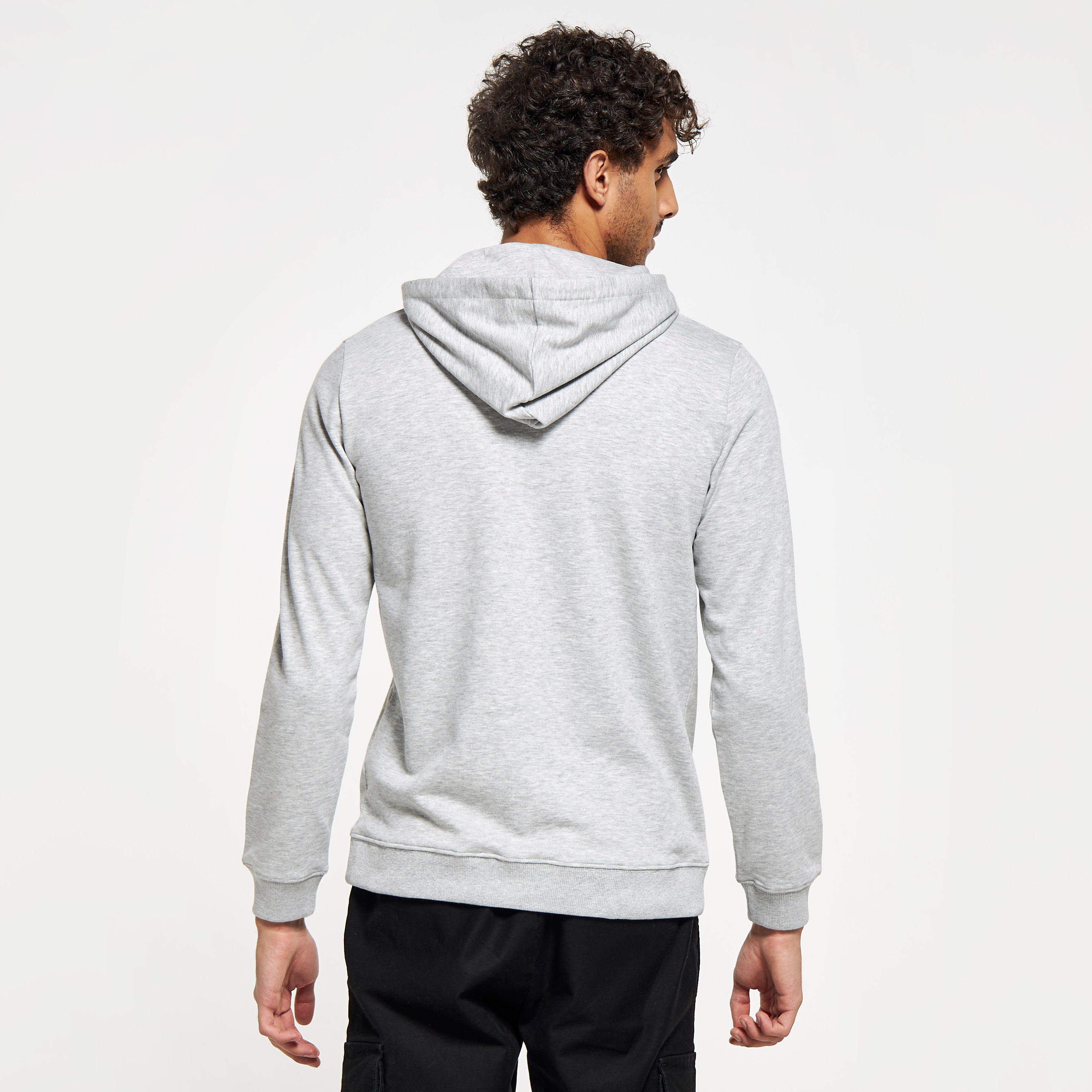 Buy Printed Hoodie with Long Sleeves and Kangaroo Pocket | Splash KSA