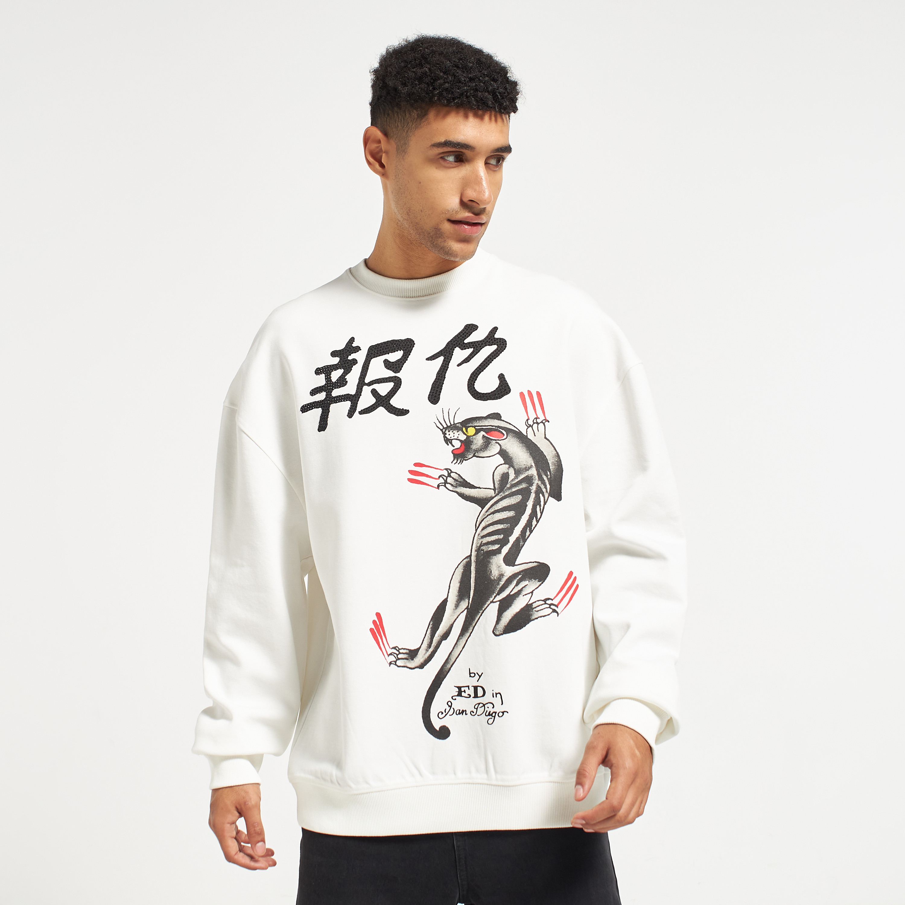 Buy Ed Hardy X Splash Printed Sweatshirt with Long Sleeves