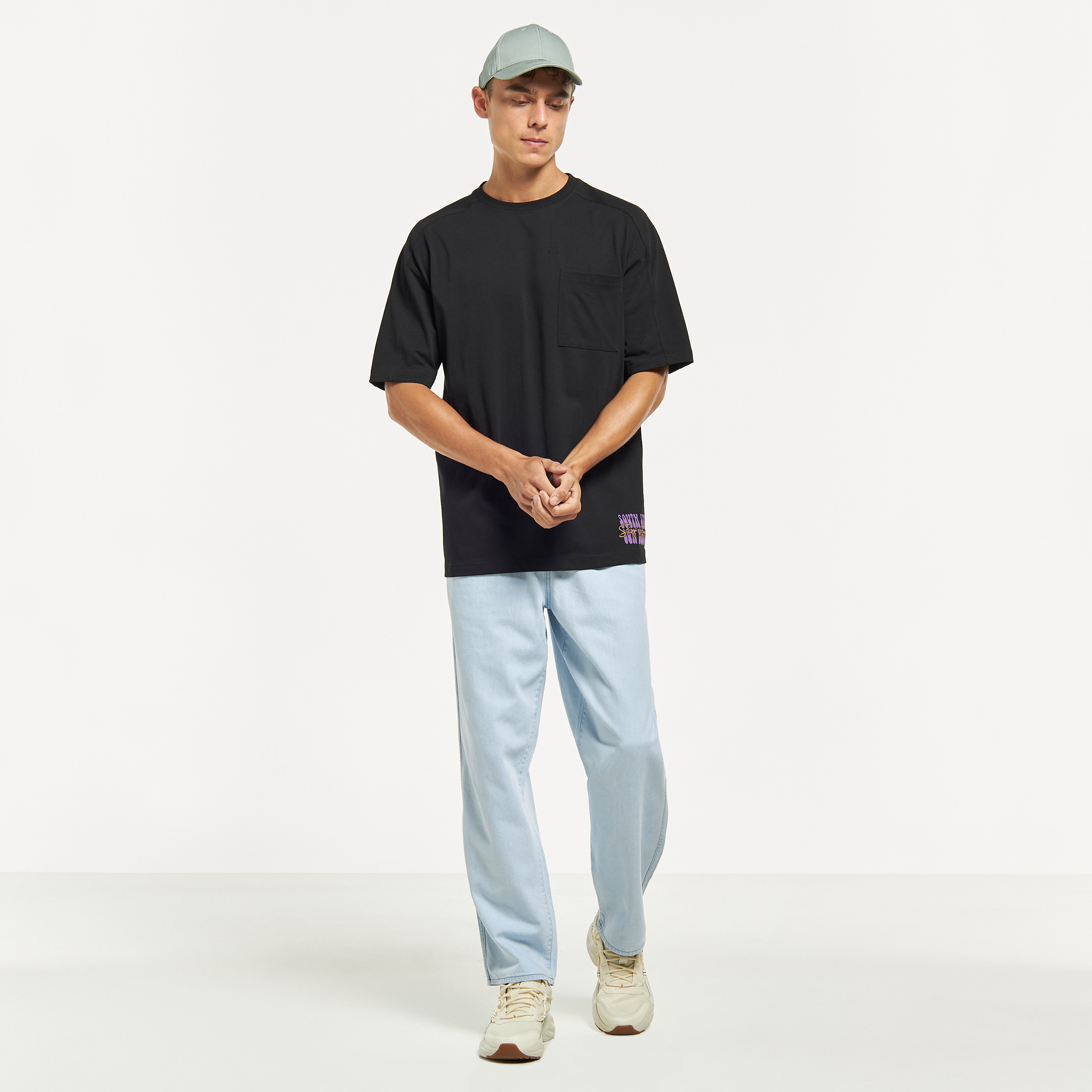 Oversized crew neck outlet men