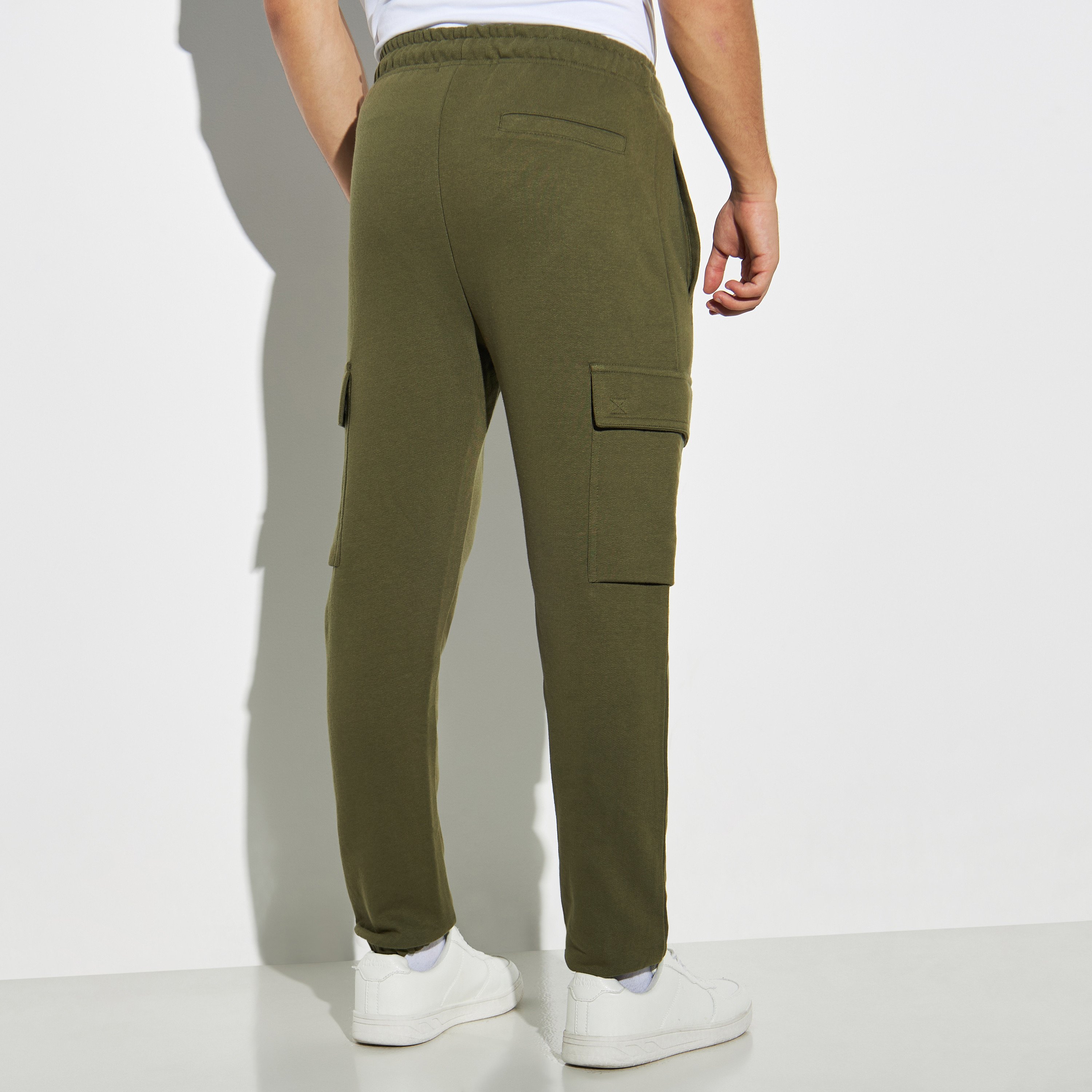 Khaki drawstring cargo on sale joggers