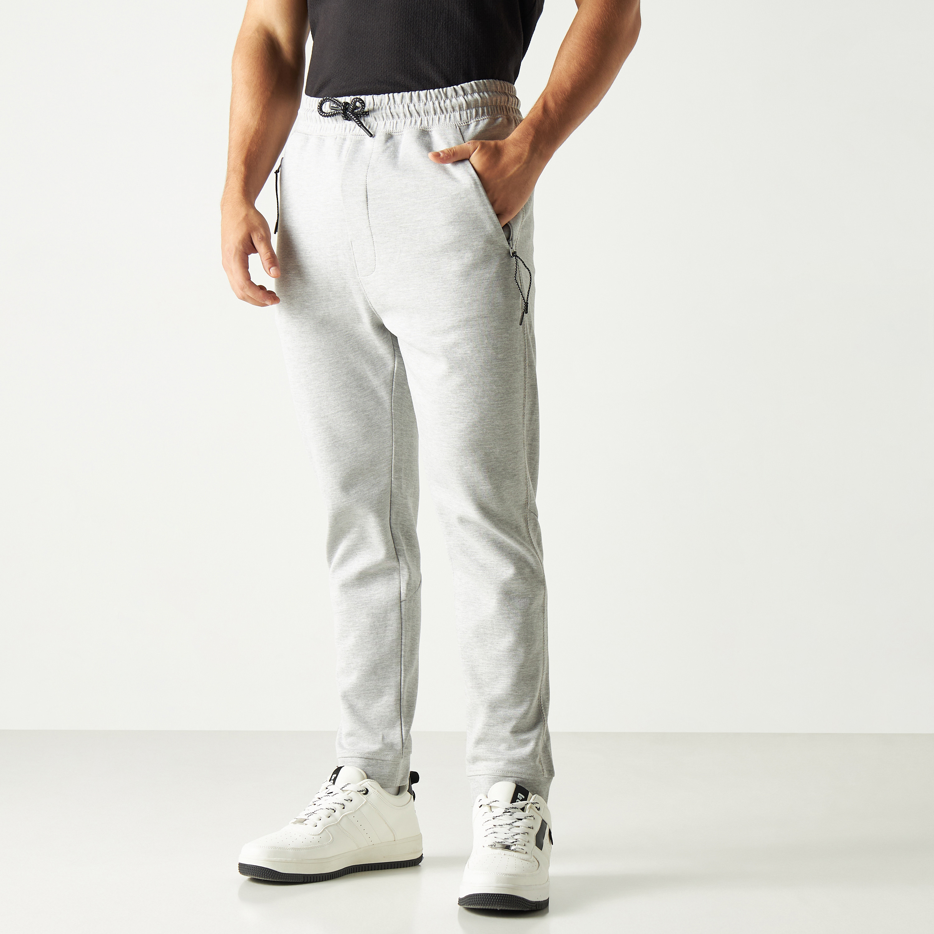 Zipped joggers discount