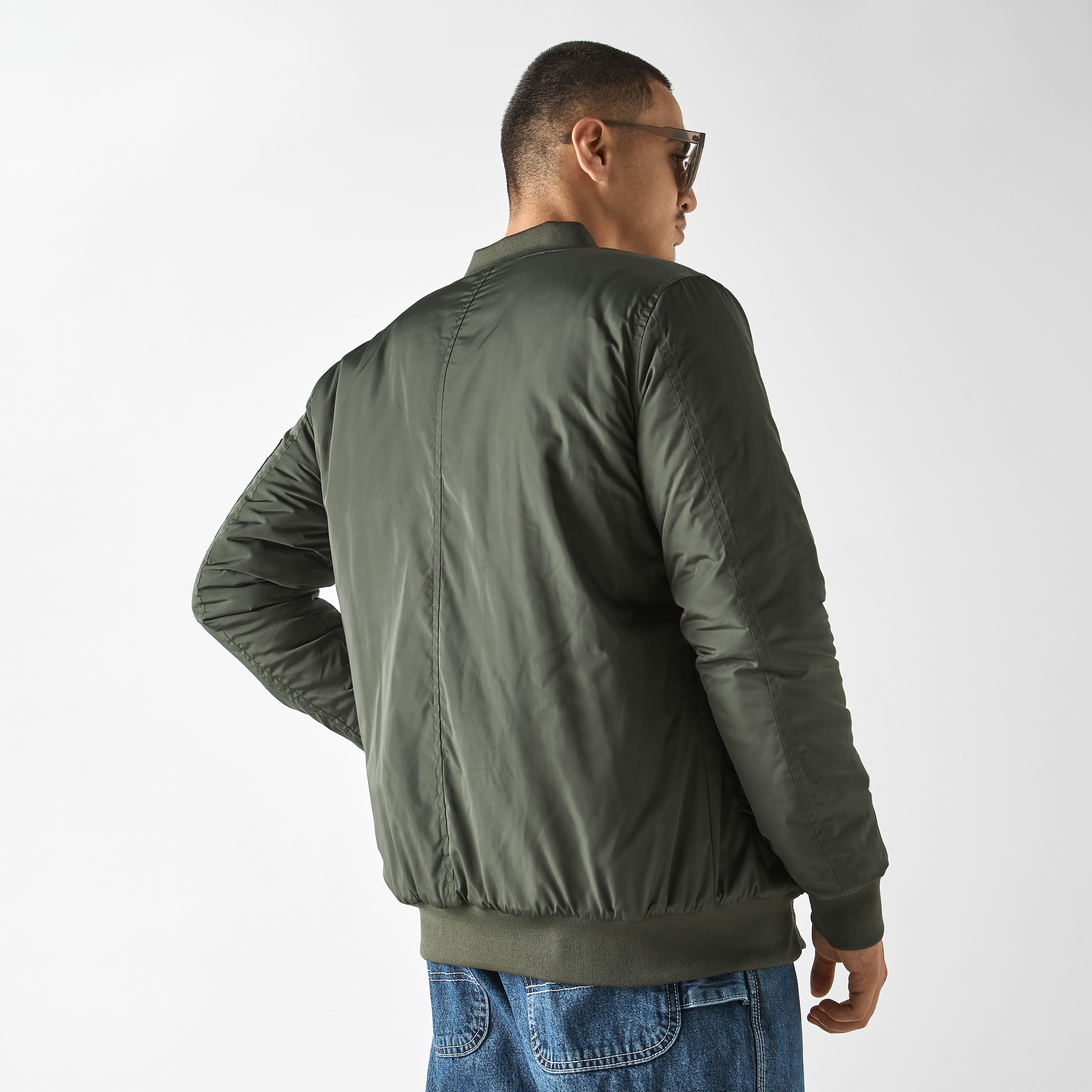 Bomber Jacket with Zip Closure and Pockets-men-clothing-jacketsandblazers-jackets-image-3