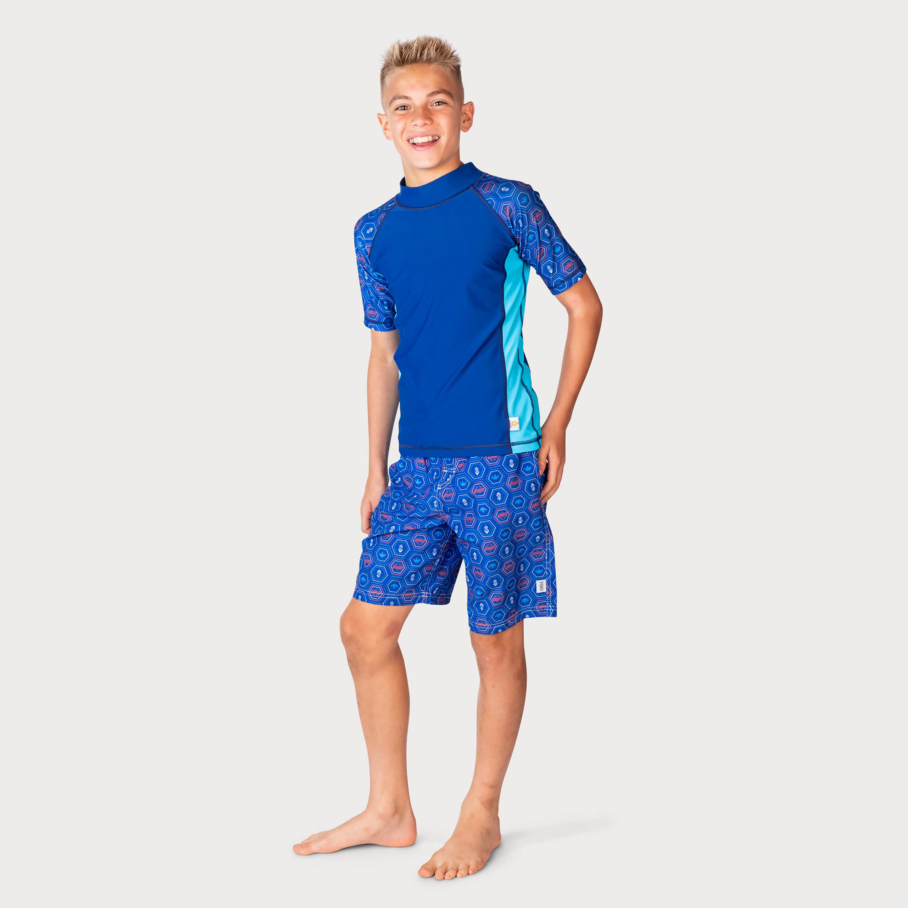  بوردشورت شبابي ذو أكوامان من كويغا للأولاد بلون ازرق-sports-boys-clothing-swimwear-image-1