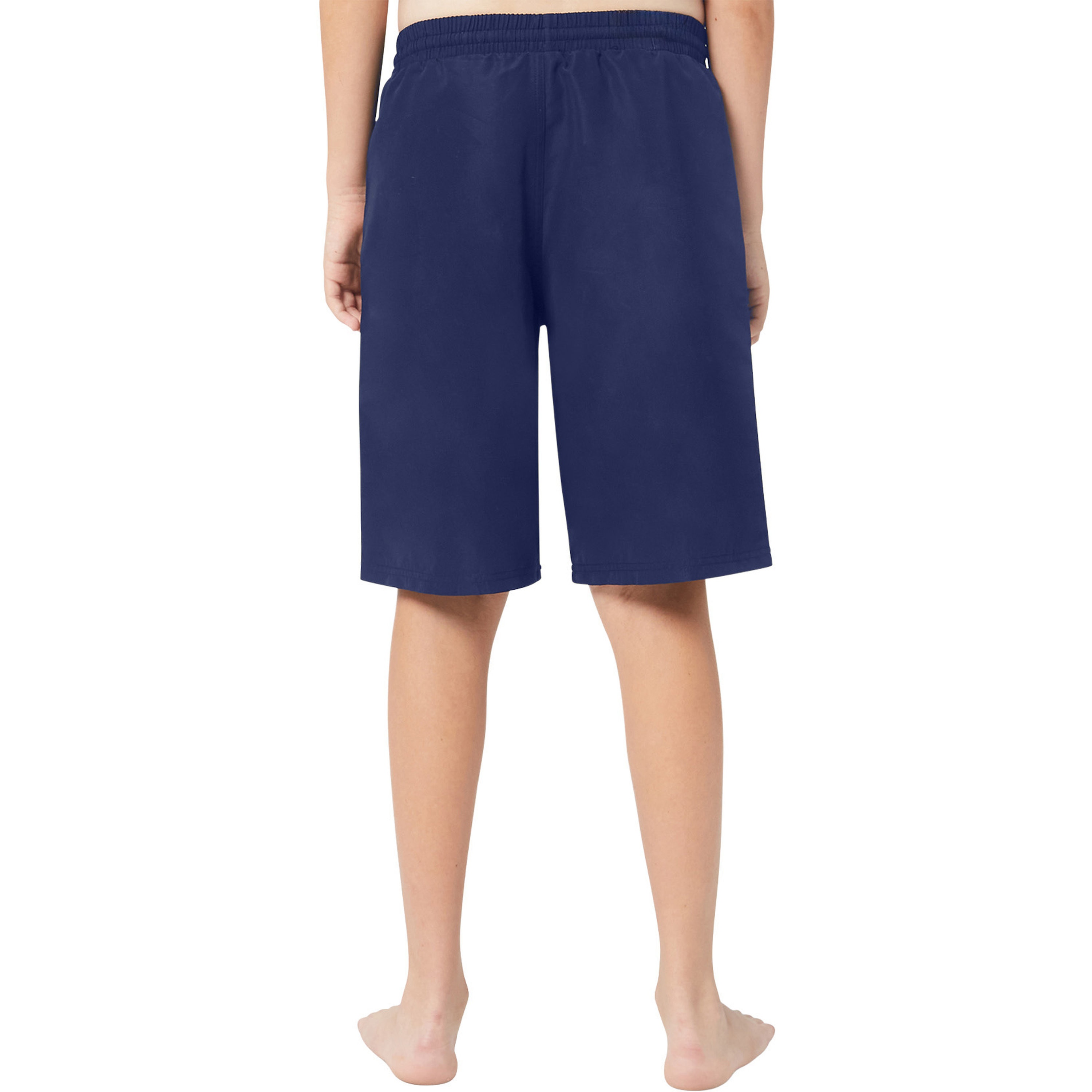 شورت كويغا بويز بورد شورت مع خصر مطاطي - بلون كحلي صلب-sports-boys-clothing-swimwear-image-3