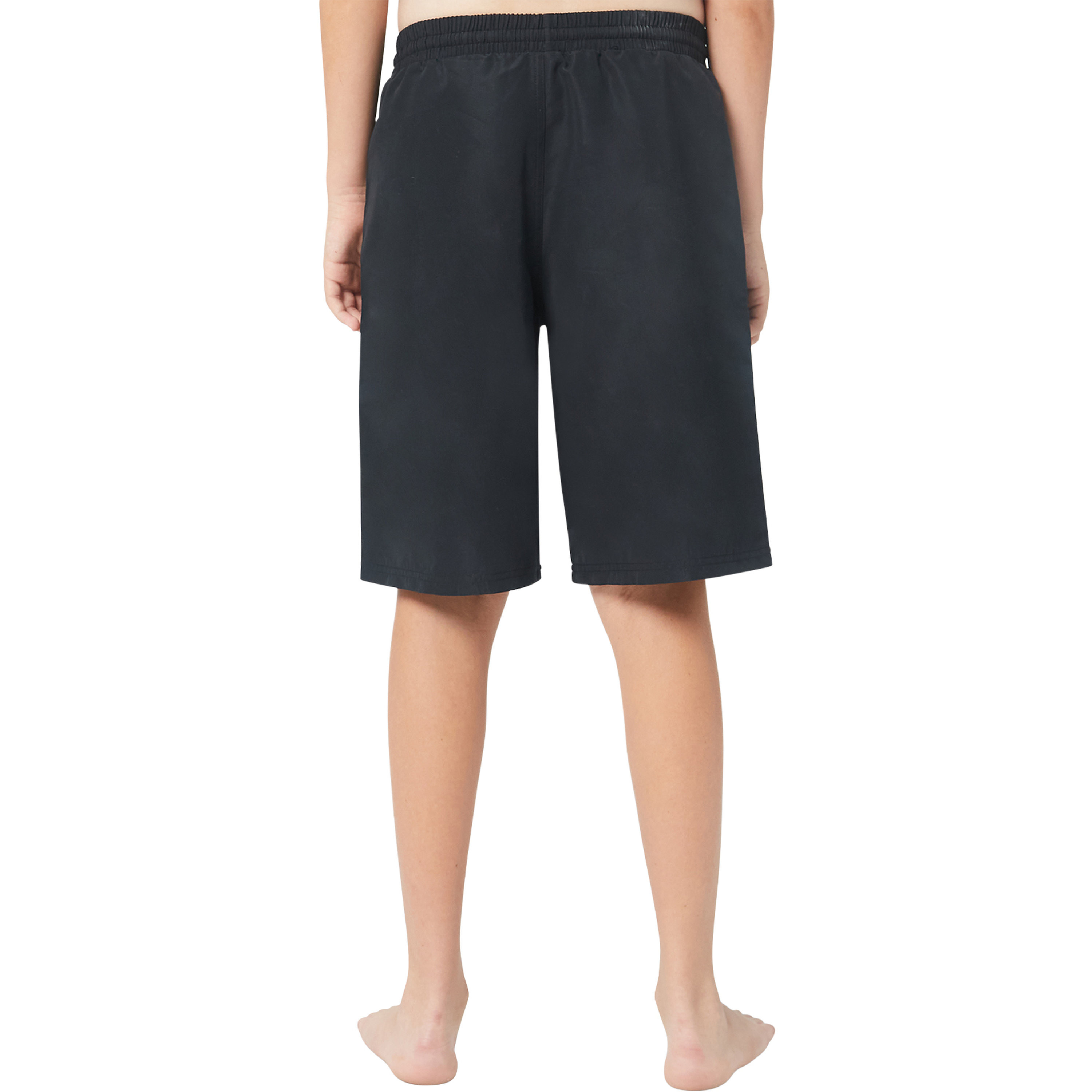 Coega Boys Boardshorts with Elastic Waist - Solid Black-sports-boys-clothing-swimwear-image-3