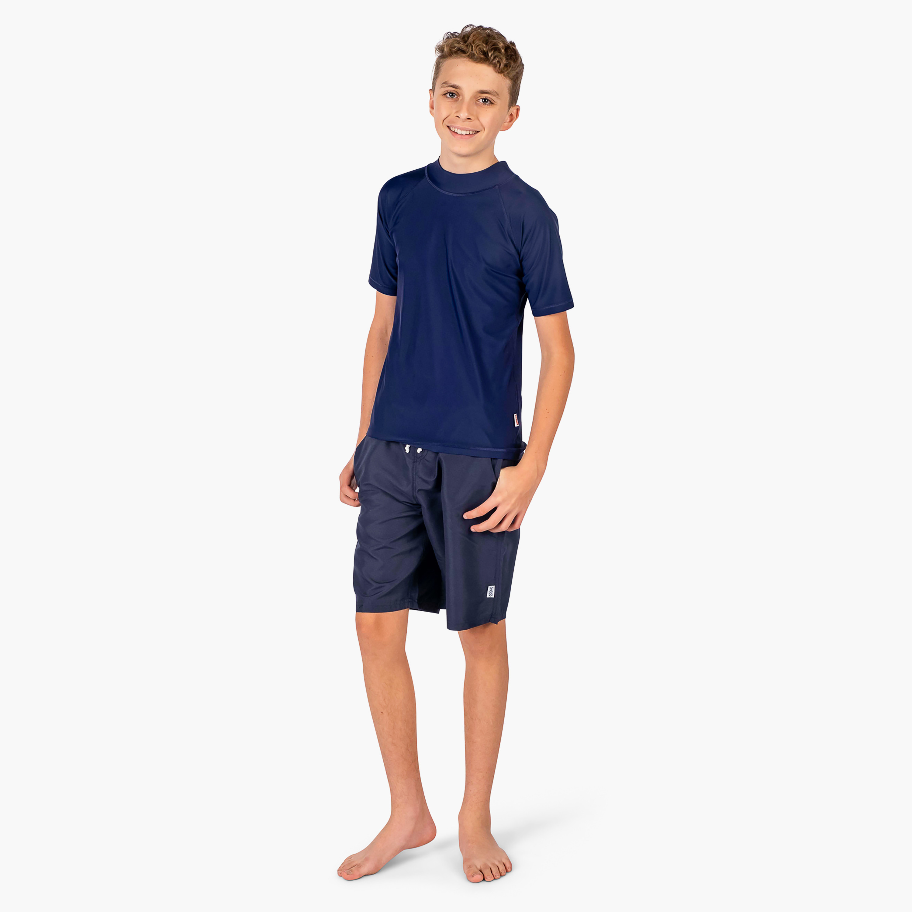  بوردشورت شبابي من كويغا للأولاد بلون أسود-sports-boys-clothing-swimwear-image-4
