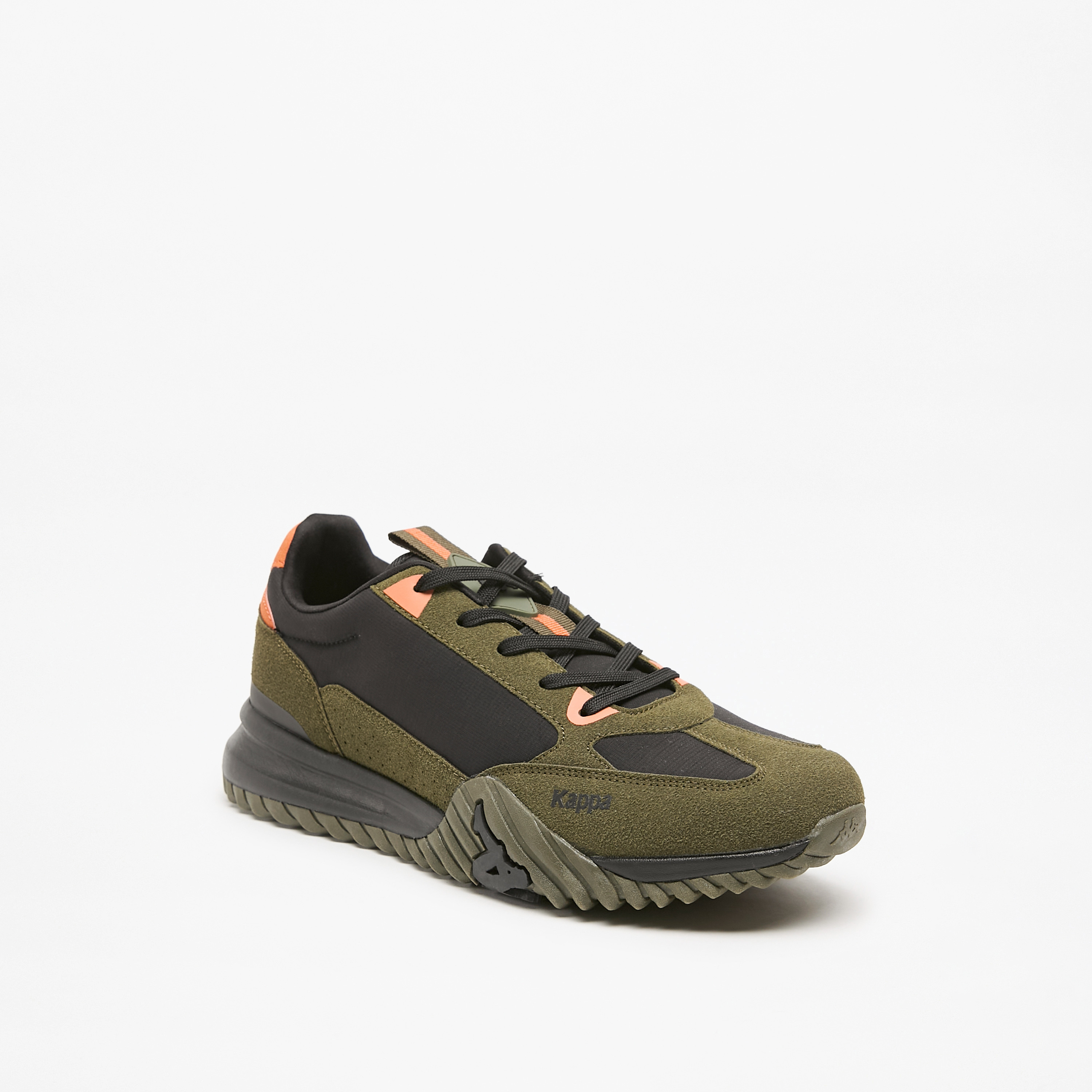 新品未使用　kappa Shop Kappa Men's Logo Embossed Sports Shoes with Lace-Up