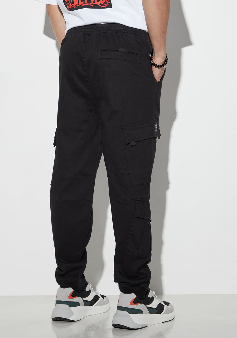 Buy Relaxed Fit Cargo Pants with Drawstring Closure and Pockets ...