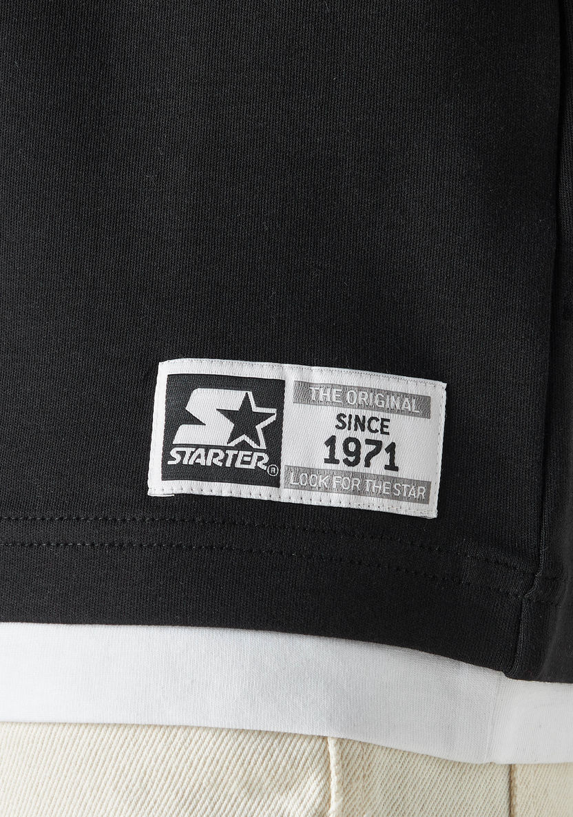 Buy Men's Starter Logo Print Crew Neck T-shirt with Short Sleeves ...