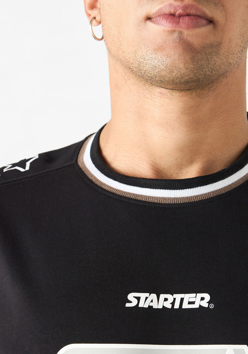 Buy Starter Printed T-shirt with Round Neck and Short Sleeves | Splash UAE
