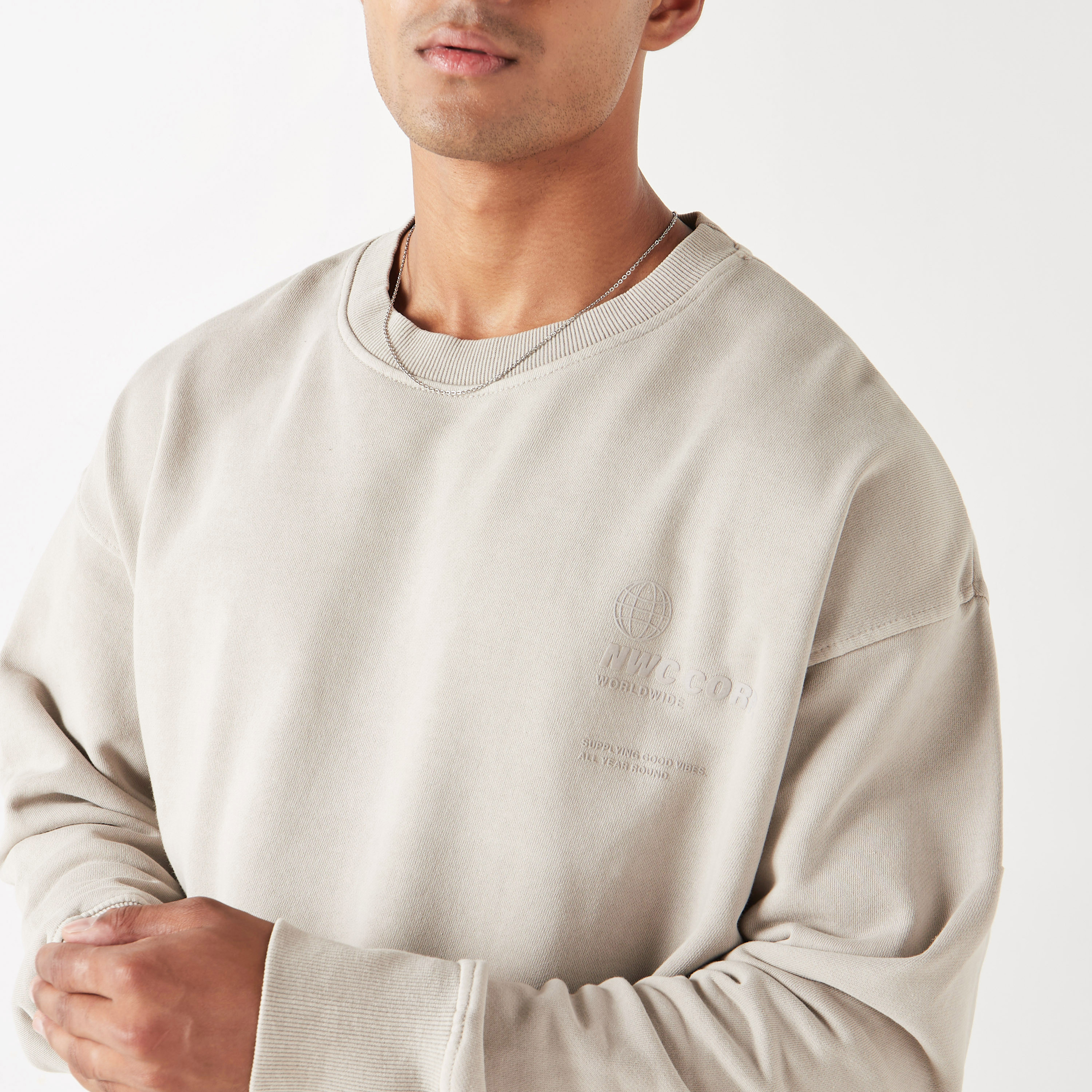 Embossed sweater hotsell