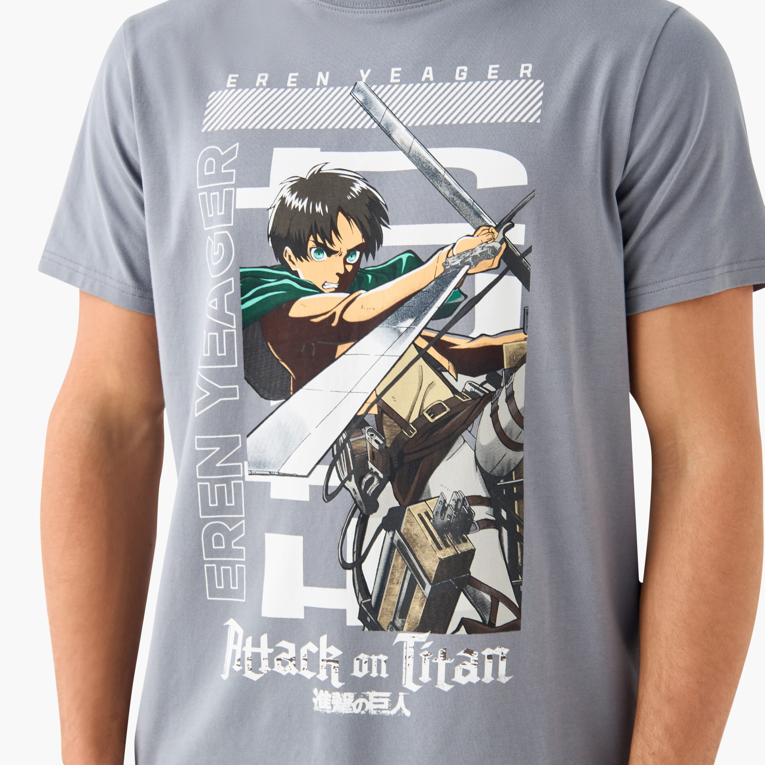 Eren Yeager Print T-shirt with Short Sleeves-men-clothing-tshirtsandpolos-tshirts-image-4