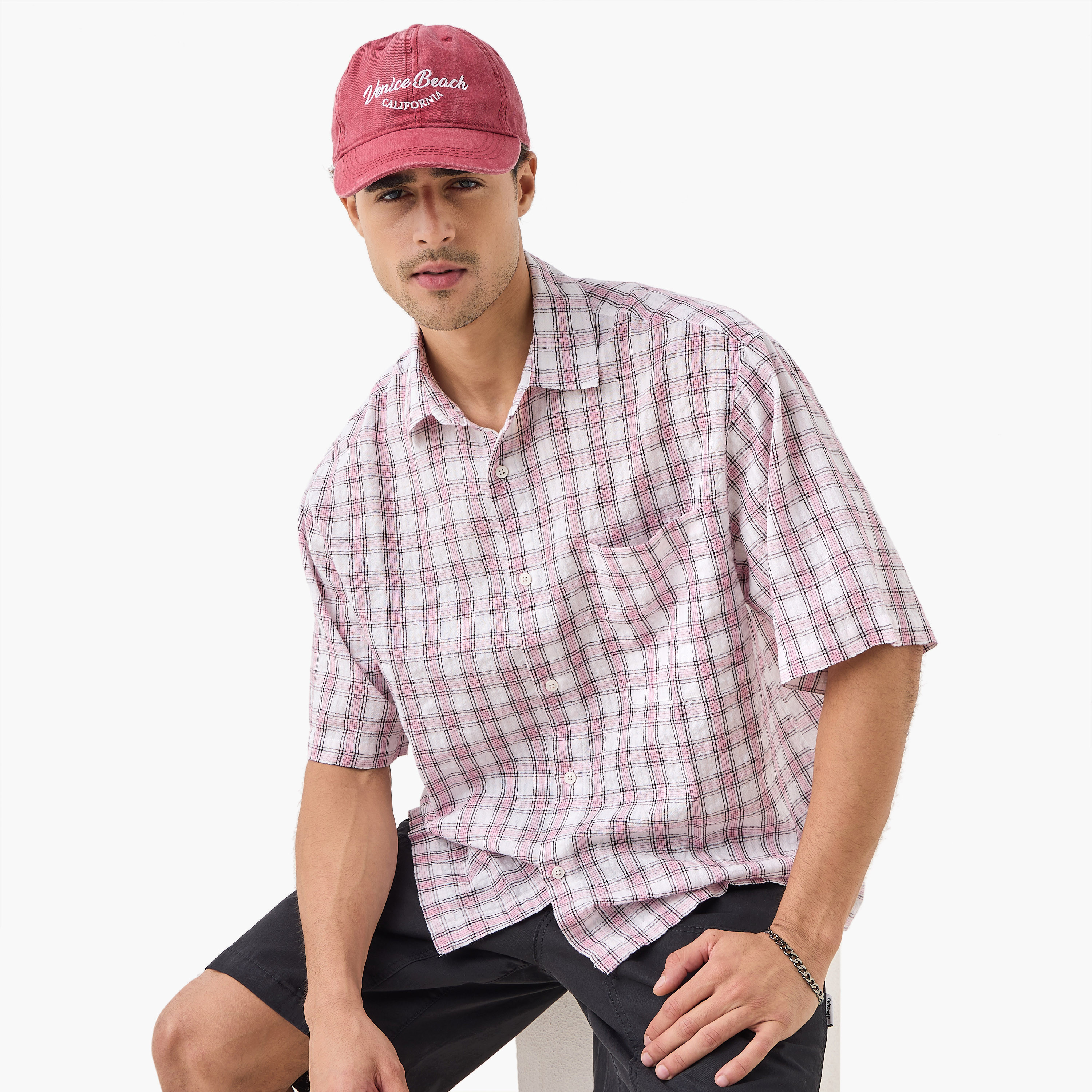 Shop Checked Shirt with Pocket Online | Centrepoint KSA