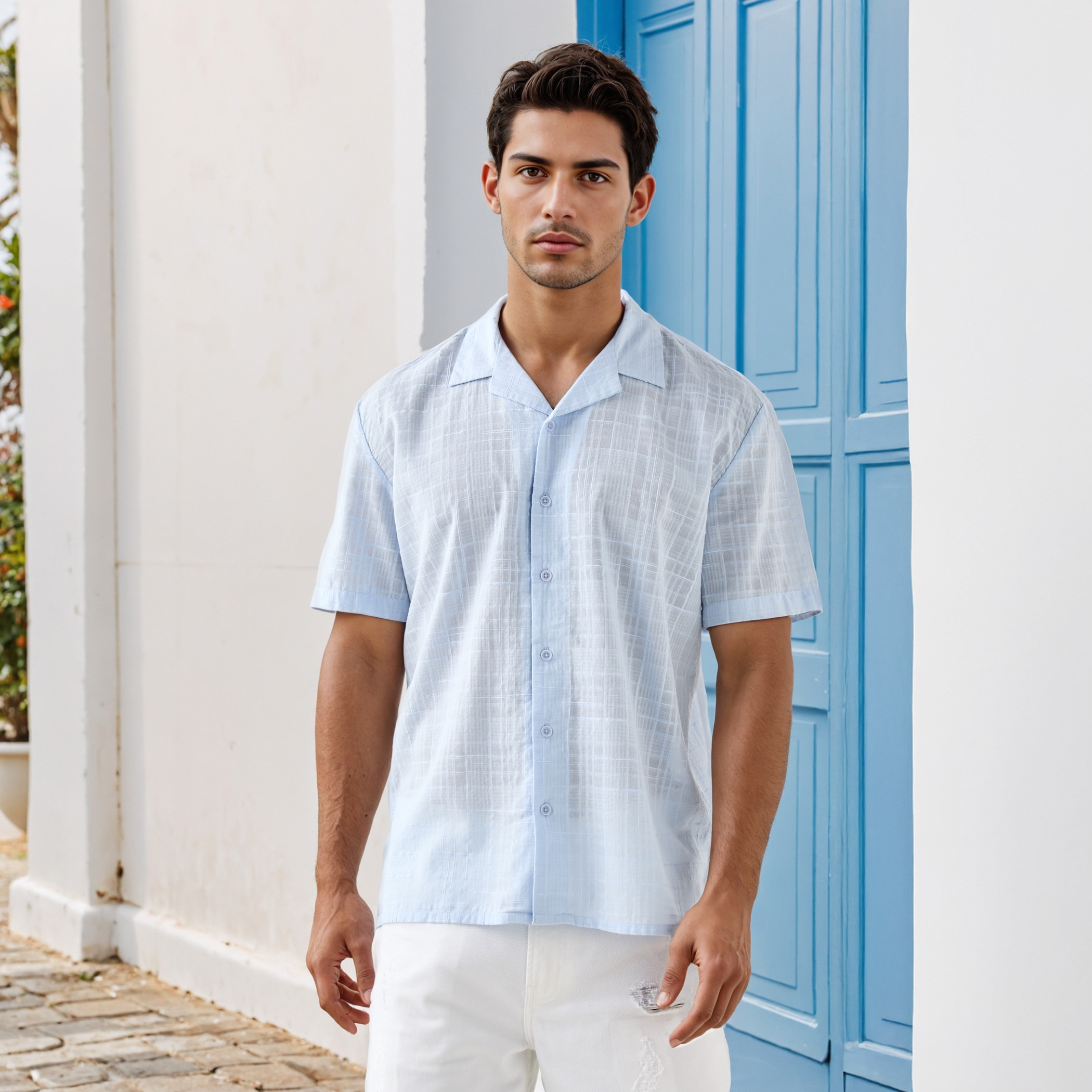 Textured Collared Shirt-men-clothing-shirts-image-1