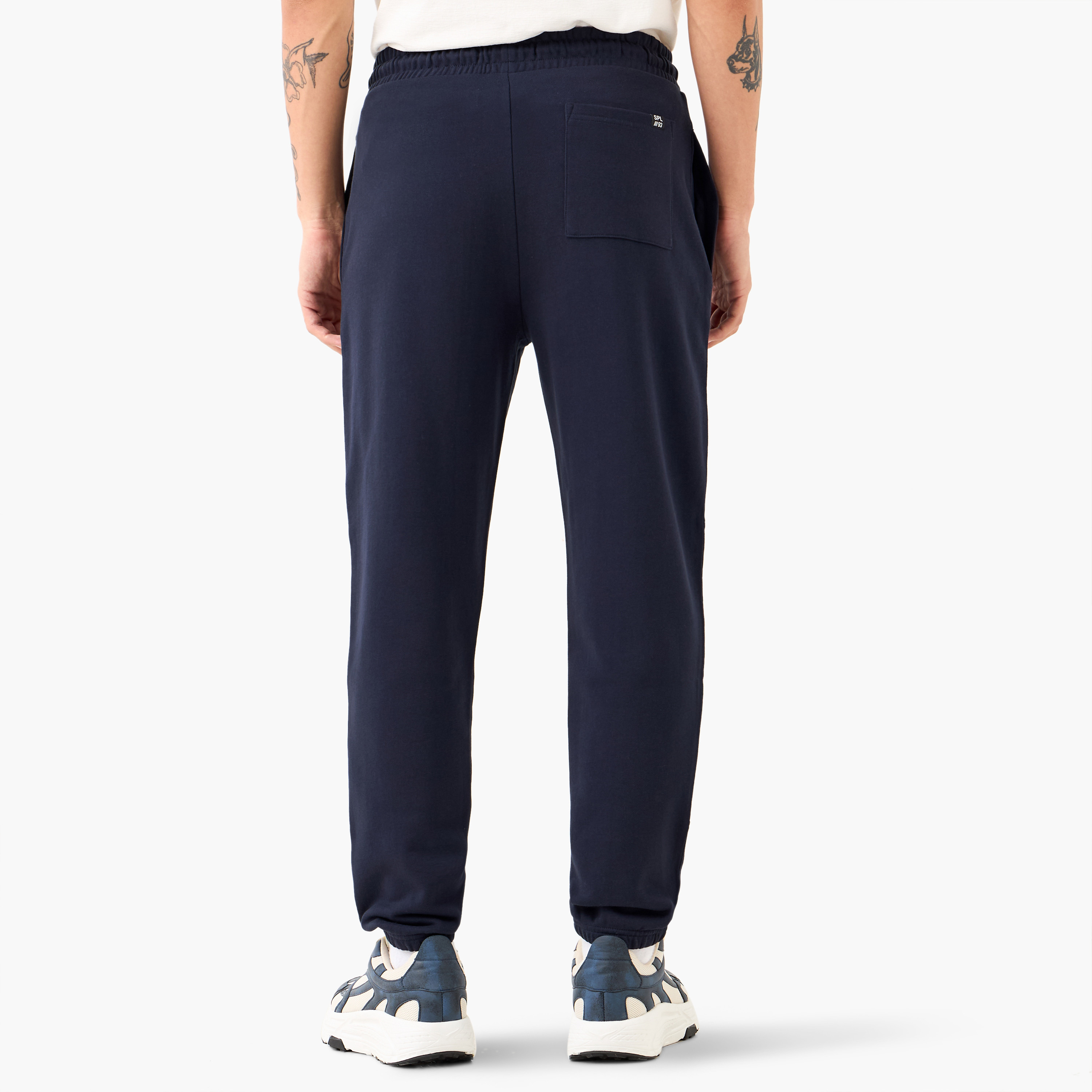 Panelled Flexi Waist Joggers with Pockets-men-clothing-bottoms-joggers-image-3