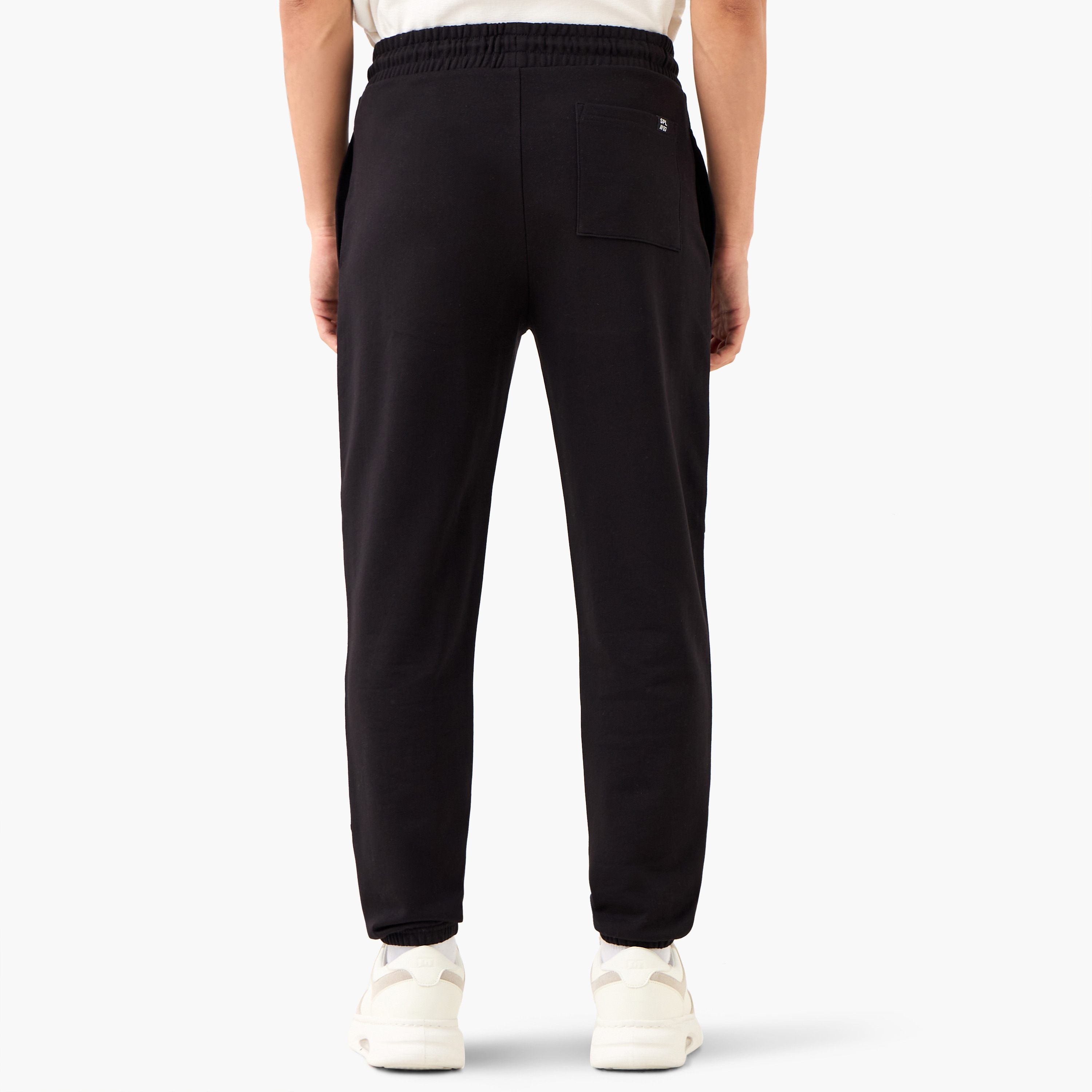 Panelled Flexi Waist Joggers with Pockets-men-clothing-bottoms-joggers-image-3