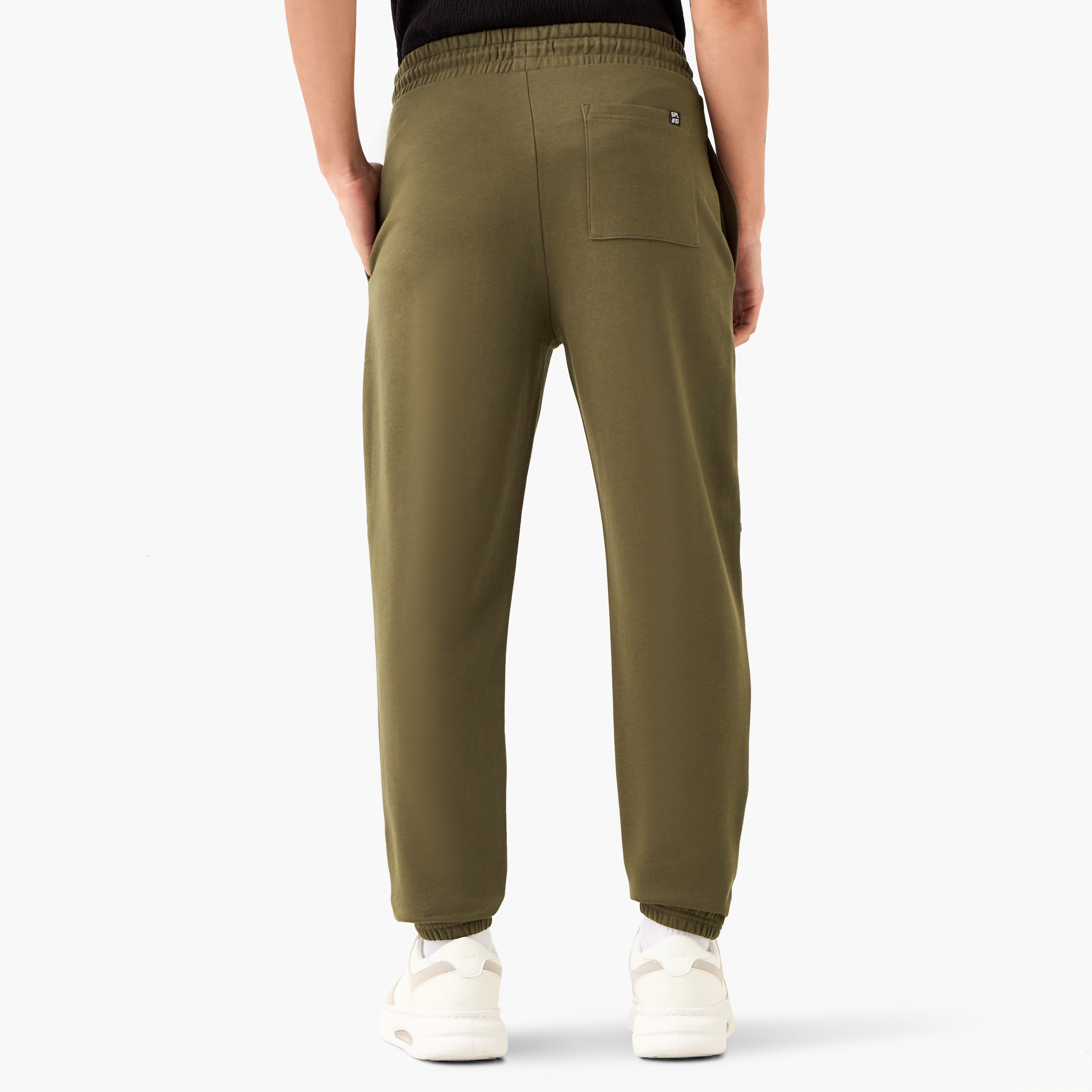 Panelled Flexi Waist Joggers with Pockets-men-clothing-bottoms-joggers-image-3