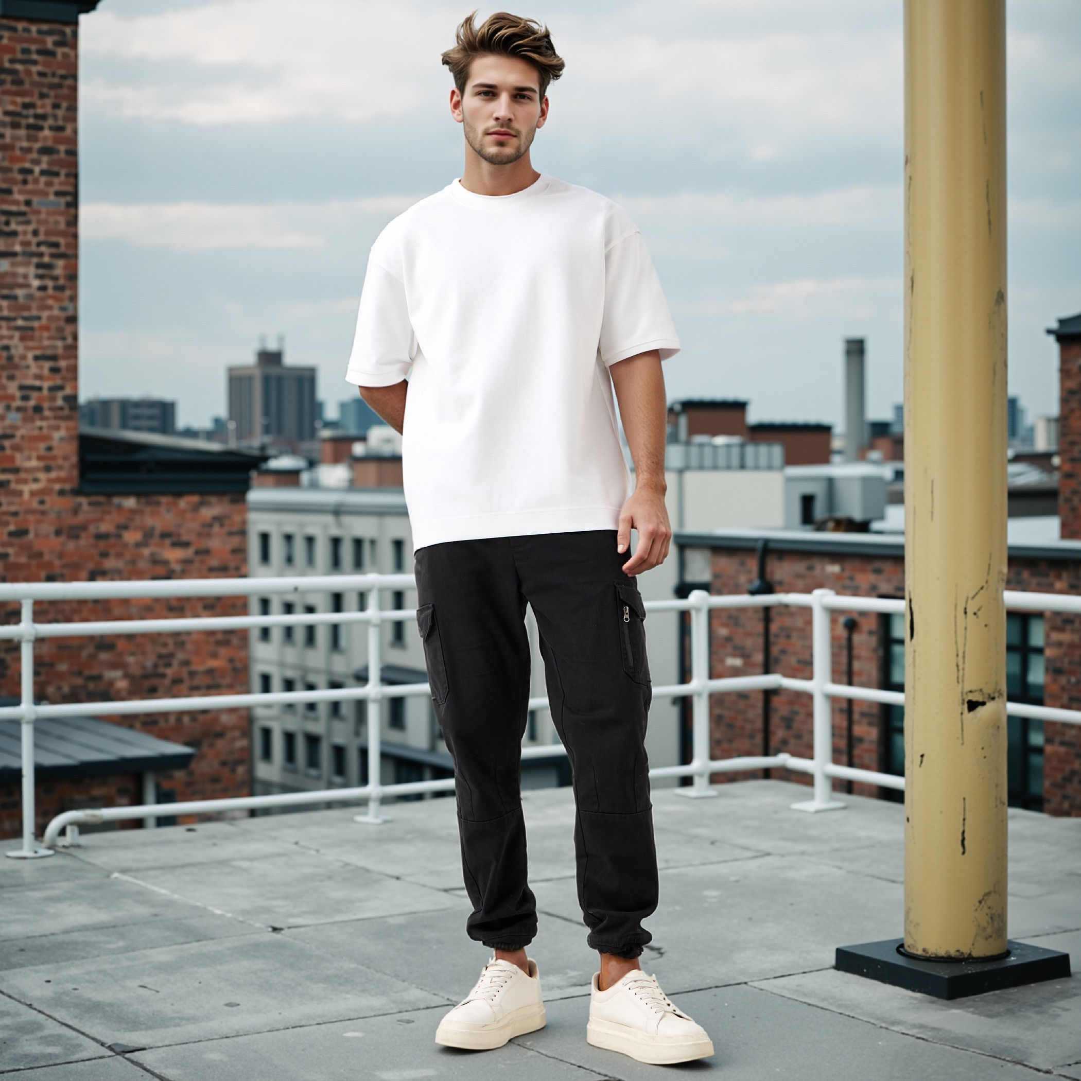 Regular Fit Crew Neck T-shirt with Short Sleeves-men-clothing-tshirtsandpolos-tshirts-image-2