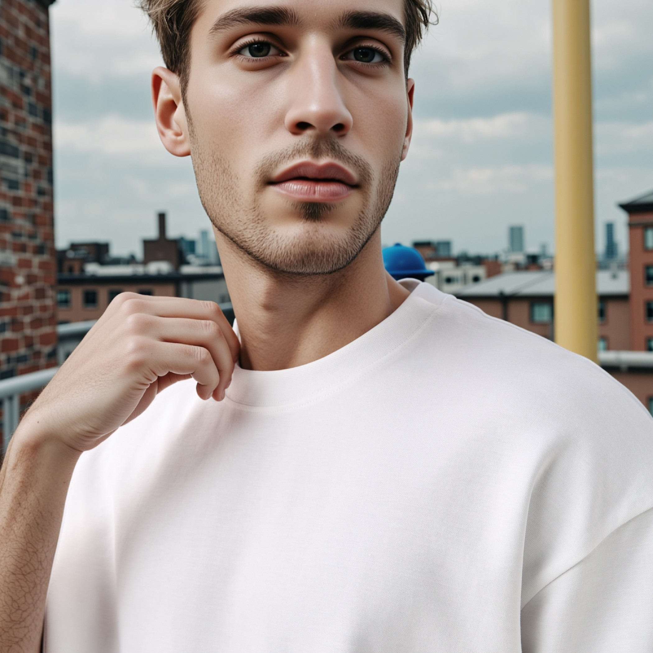 Regular Fit Crew Neck T-shirt with Short Sleeves-men-clothing-tshirtsandpolos-tshirts-image-4