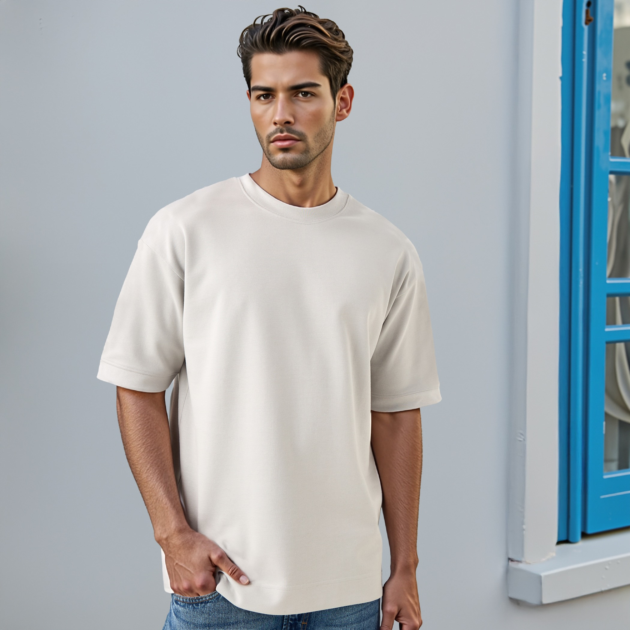 تيشيرت بقصّة عادية وياقة ضيقة وأكمام قصيرة وطبعات-men-clothing-tshirtsandpolos-tshirts-image-21