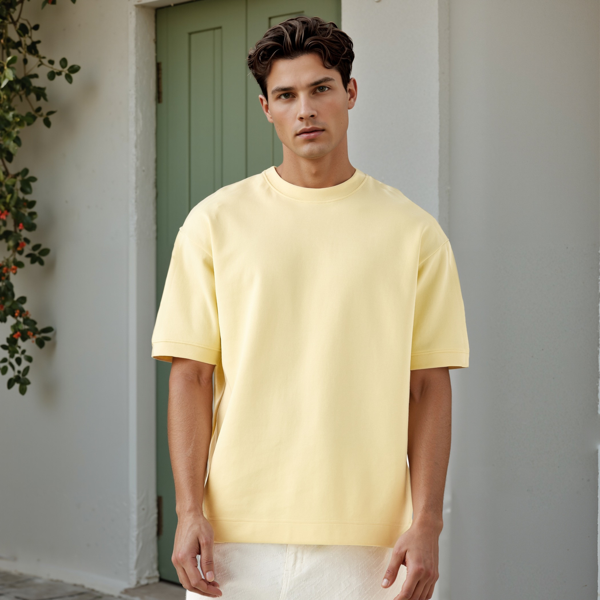 Regular Fit Crew Neck T-shirt with Short Sleeves-men-clothing-tshirtsandpolos-tshirts-image-1
