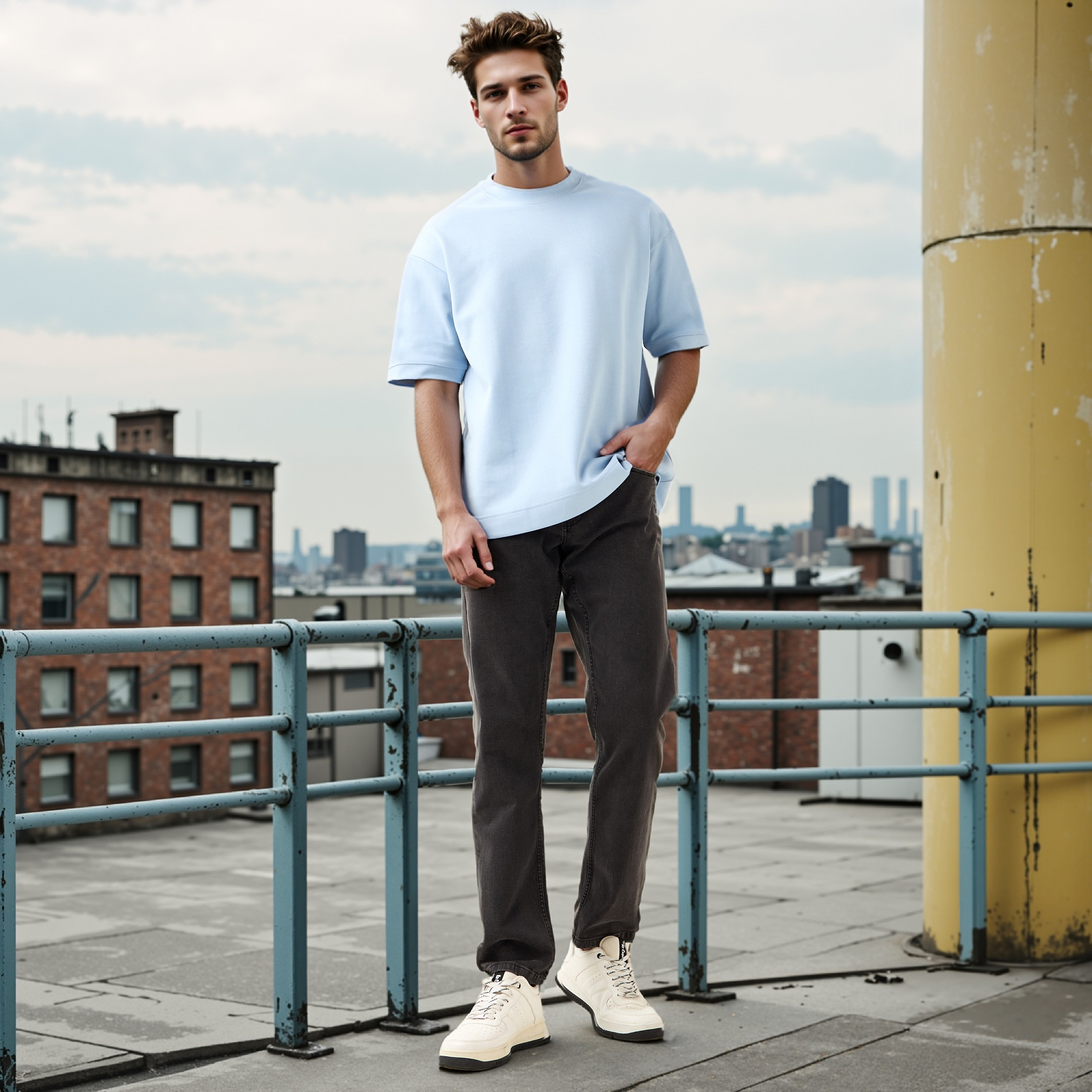Regular Fit Crew Neck T-shirt with Short Sleeves-men-clothing-tshirtsandpolos-tshirts-image-2