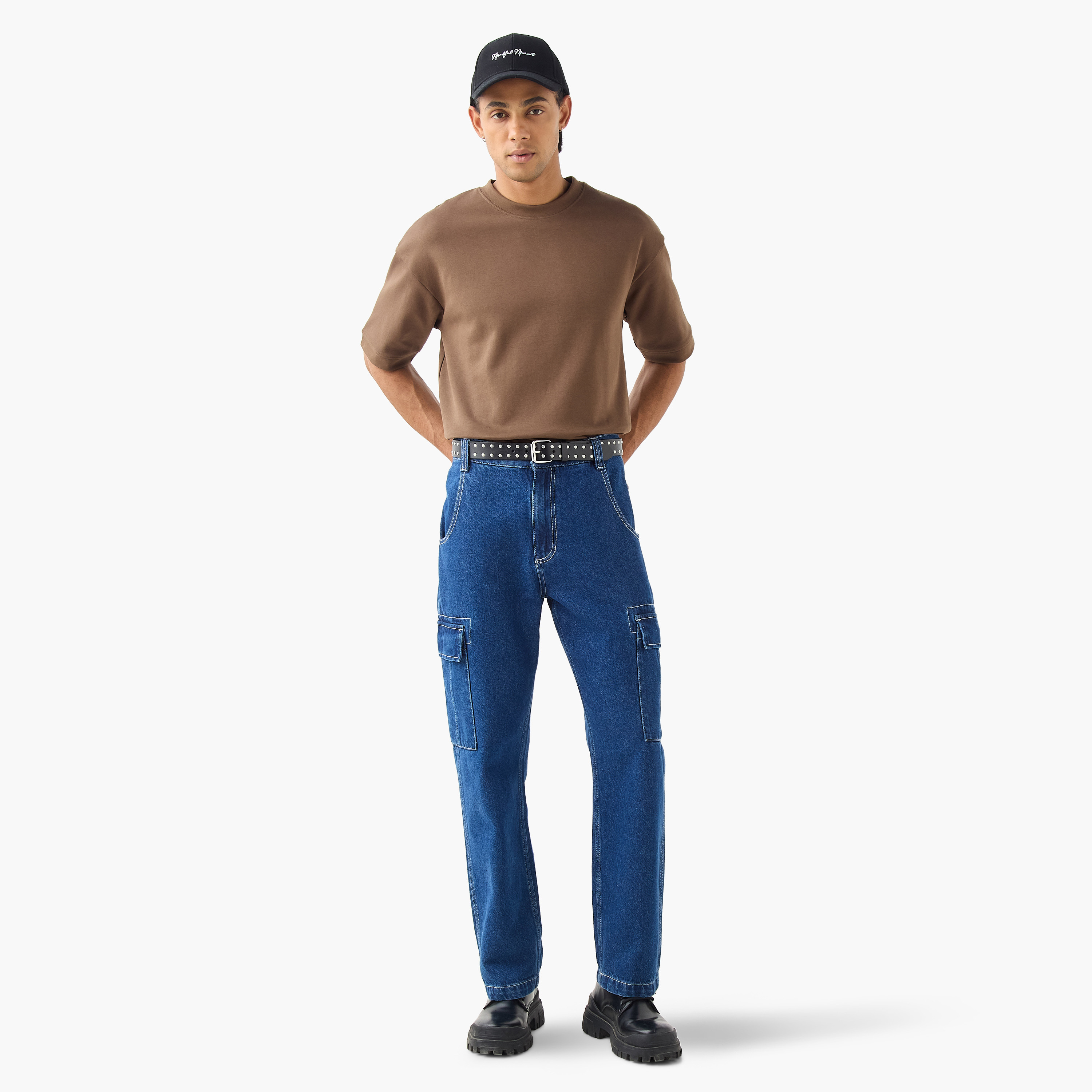 Regular Fit Crew Neck T-shirt with Short Sleeves-men-clothing-tshirtsandpolos-tshirts-image-2