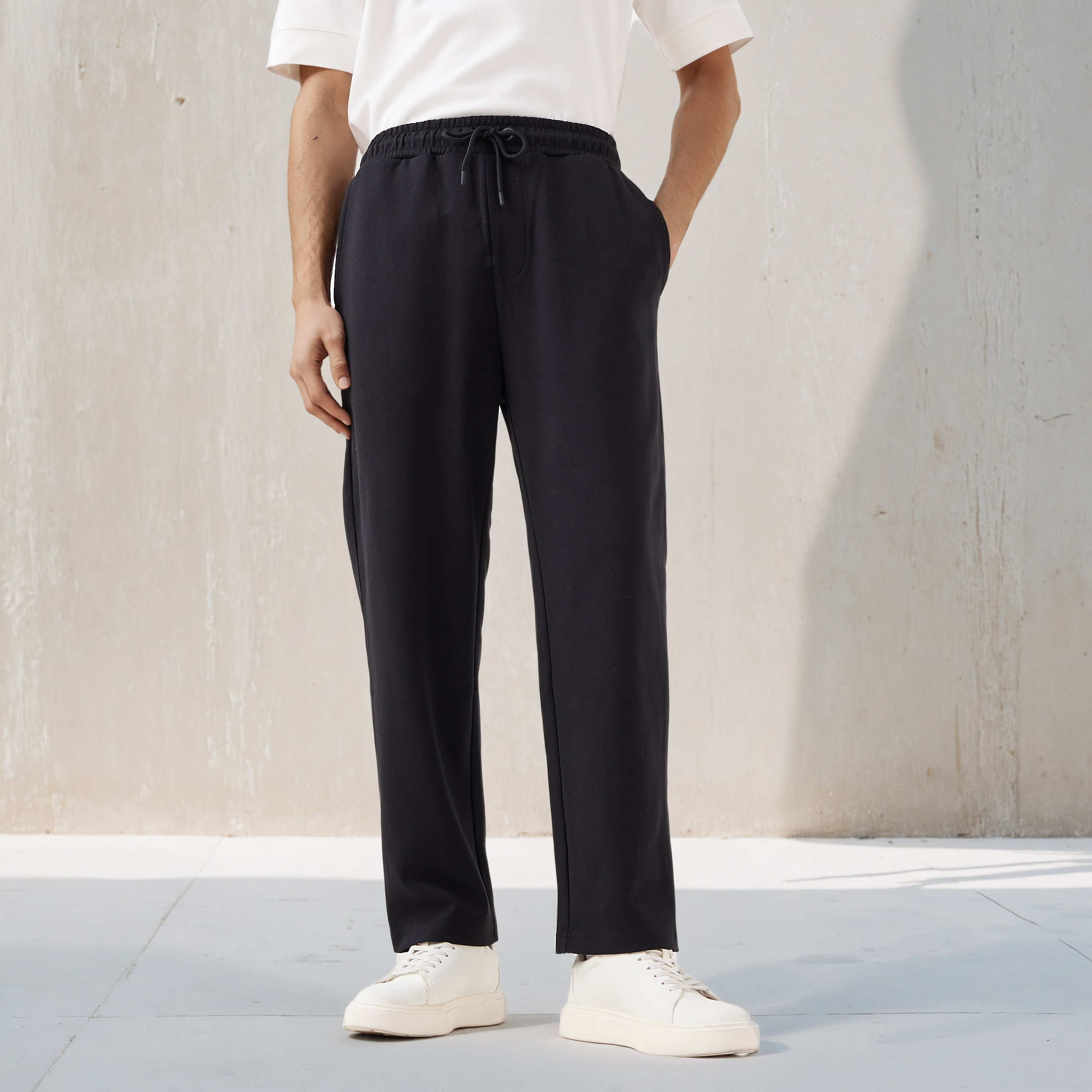 Regular Fit Flexi Waist Joggers with Pockets-men-clothing-bottoms-joggers-image-1