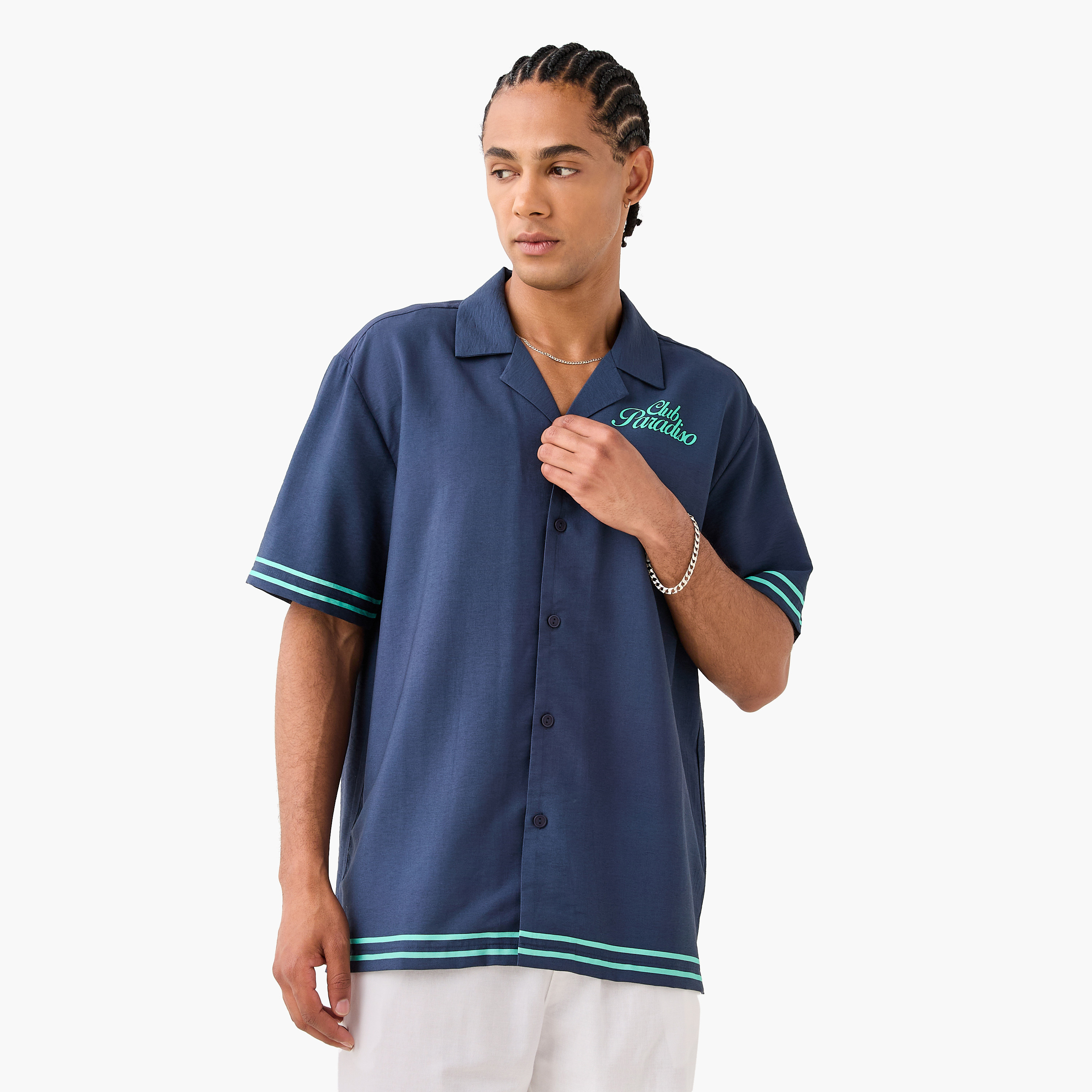Relaxed Fit Graphic Print Shirt with Camp Collar-men-clothing-shirts-image-1