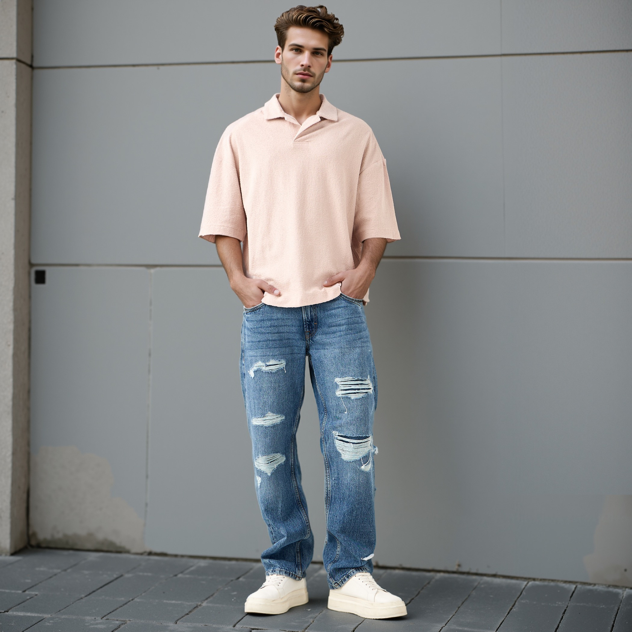 Textured Polo T-shirt-men-clothing-tshirtsandpolos-polos-image-3