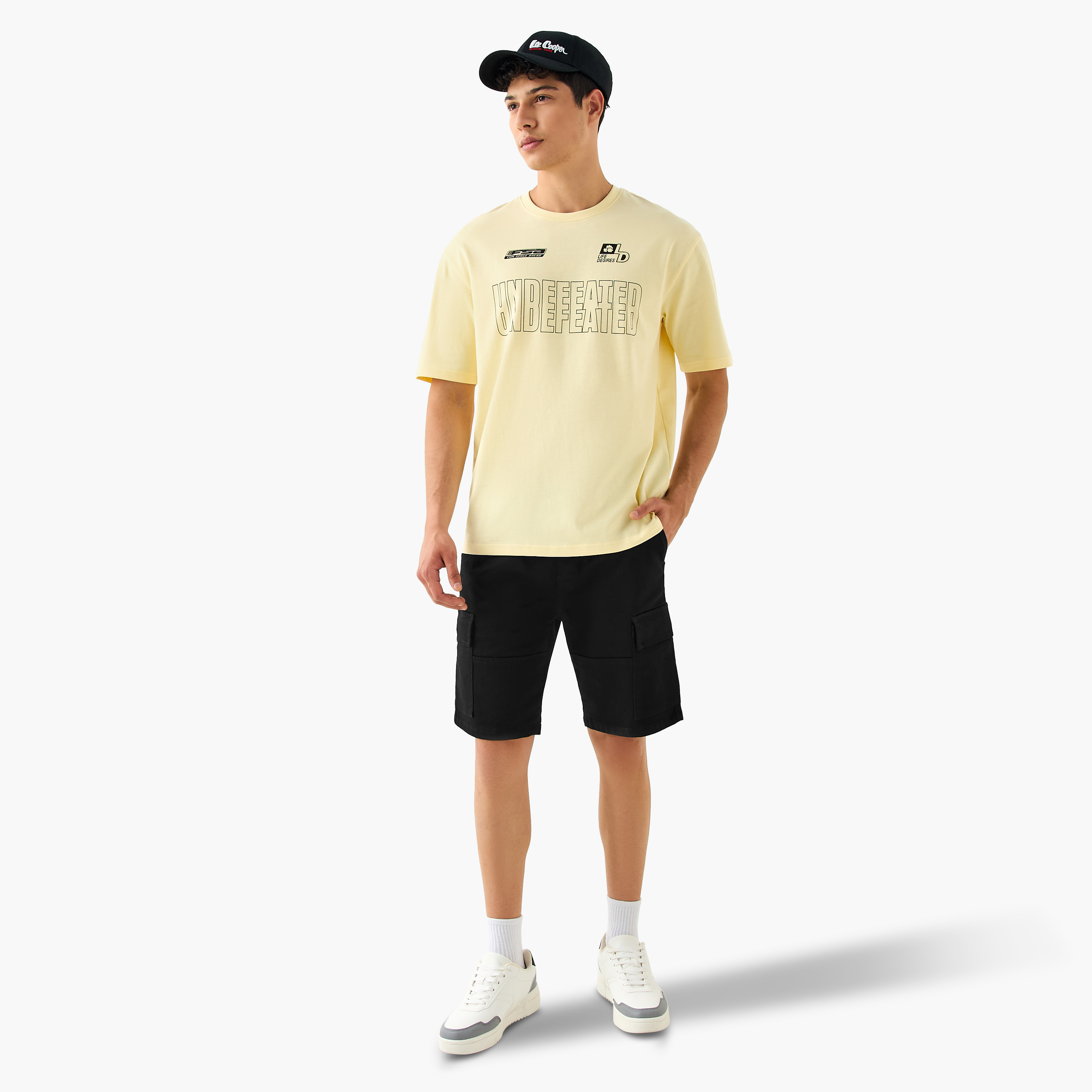 Regular Fit Flexi Waist Shorts with Pockets-men-clothing-bottoms-shorts-image-2