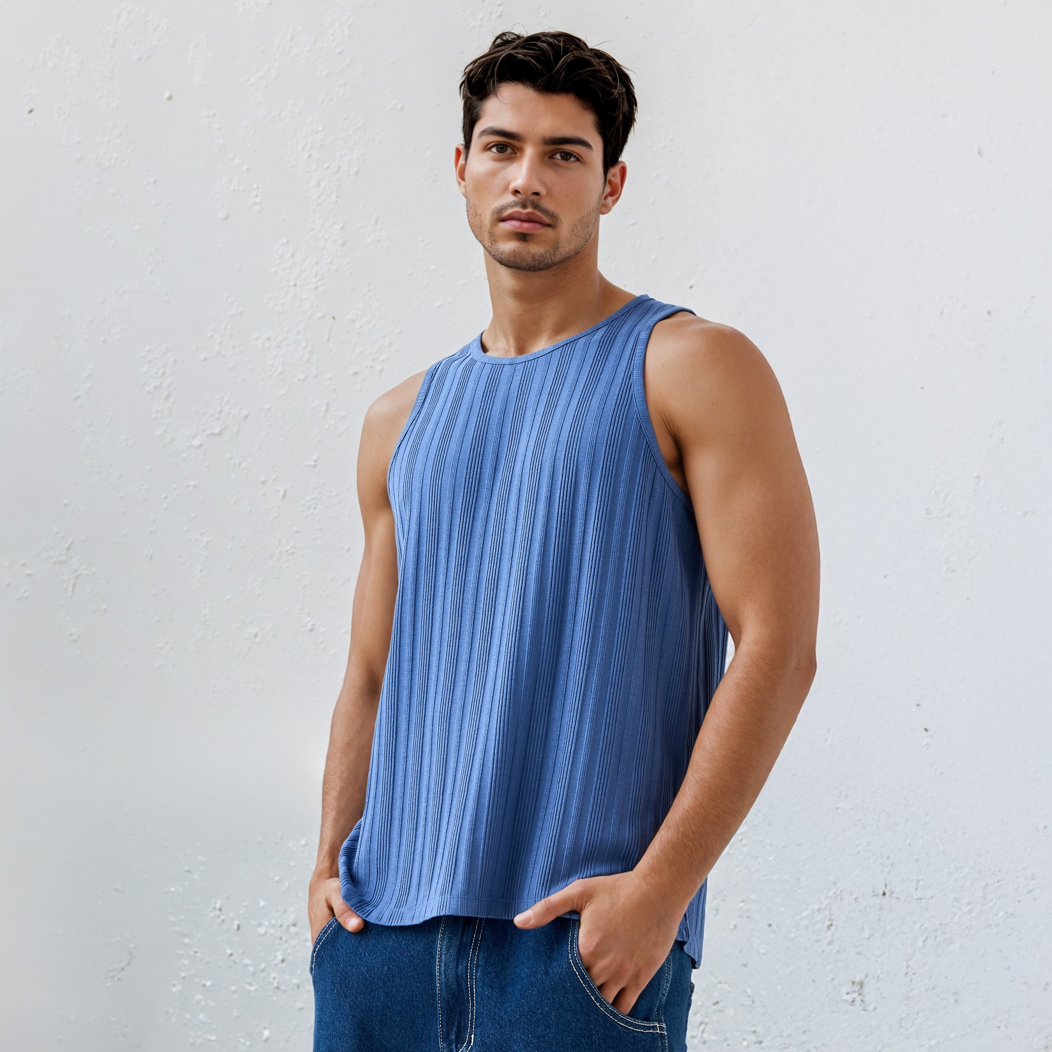 Textured Sleeveless Vest-men-clothing-tshirtsandpolos-vests-image-1