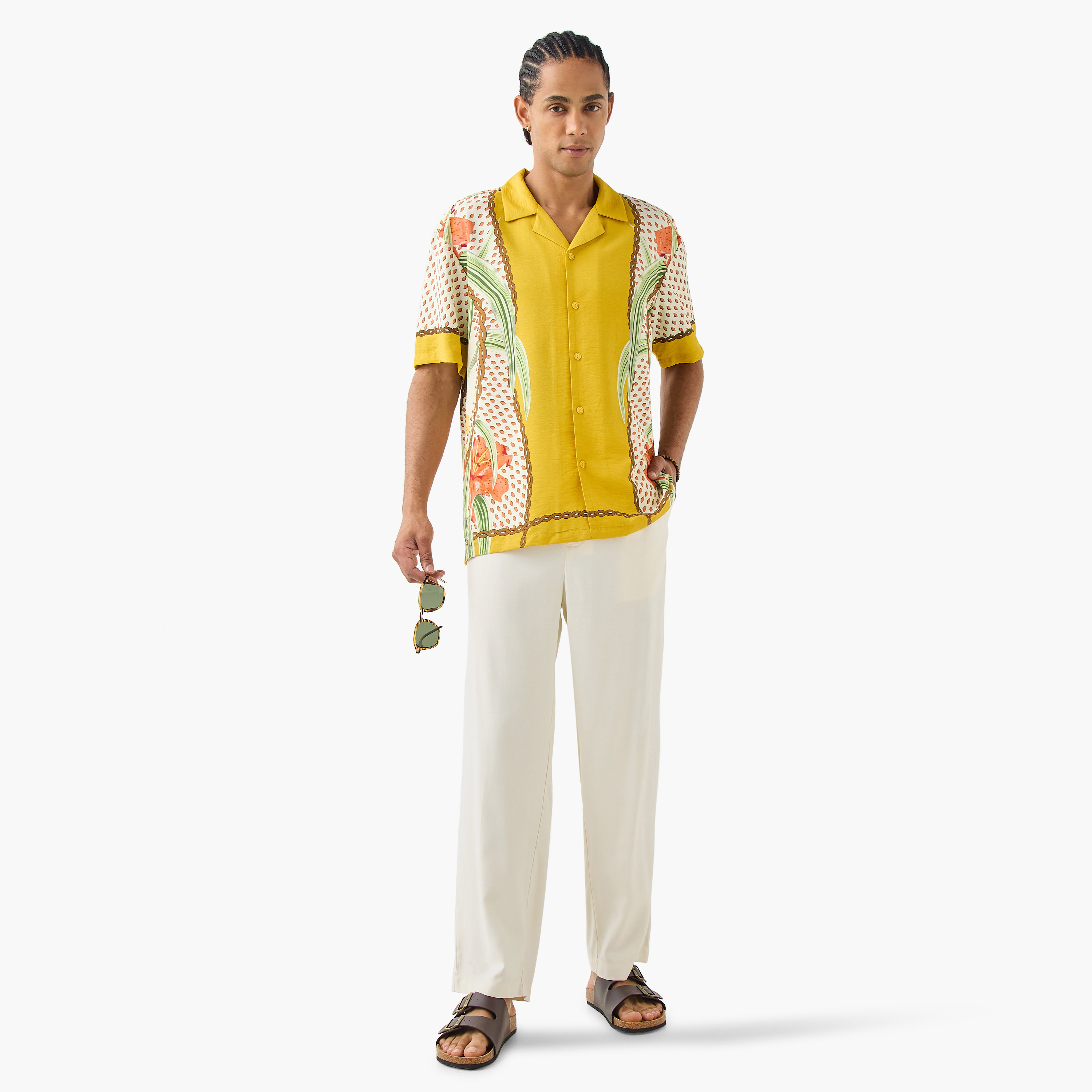 Printed Camp Collar Shirt-men-clothing-shirts-image-2