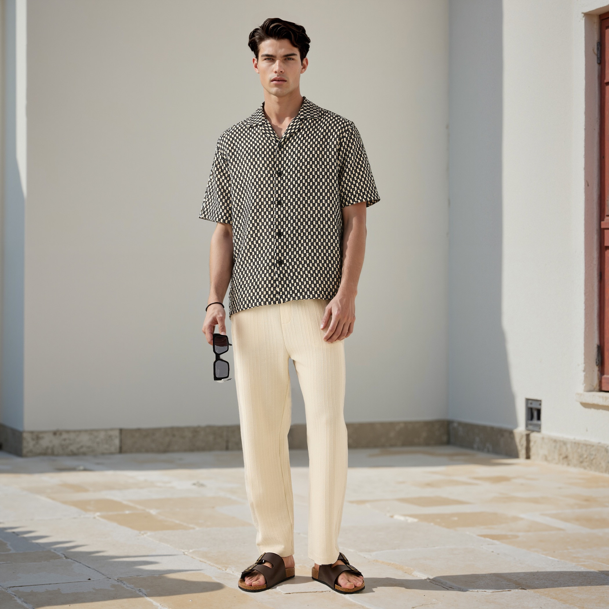 قميص بارز الملمس بياقة-men-clothing-shirts-image-2