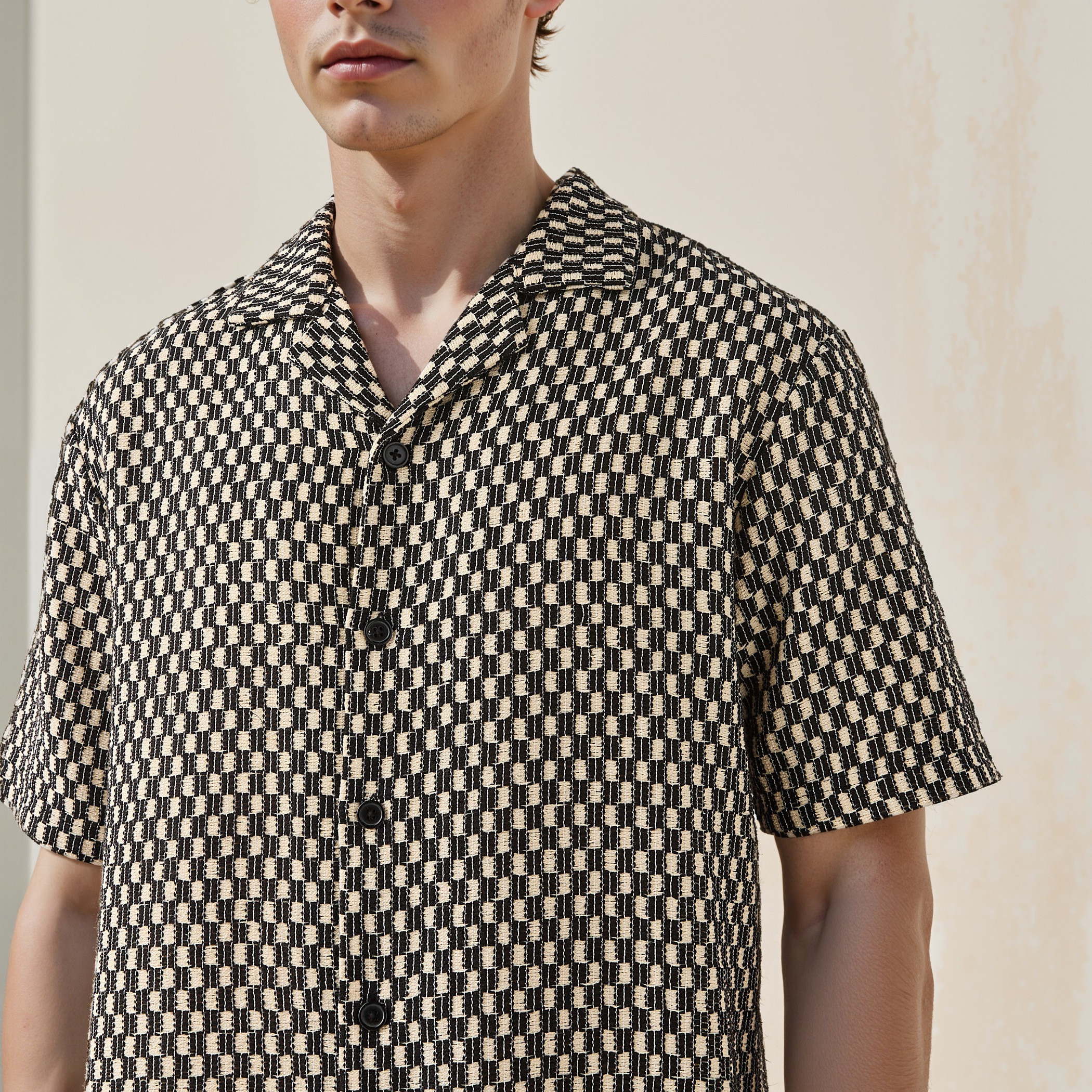 قميص بارز الملمس بياقة-men-clothing-shirts-image-4