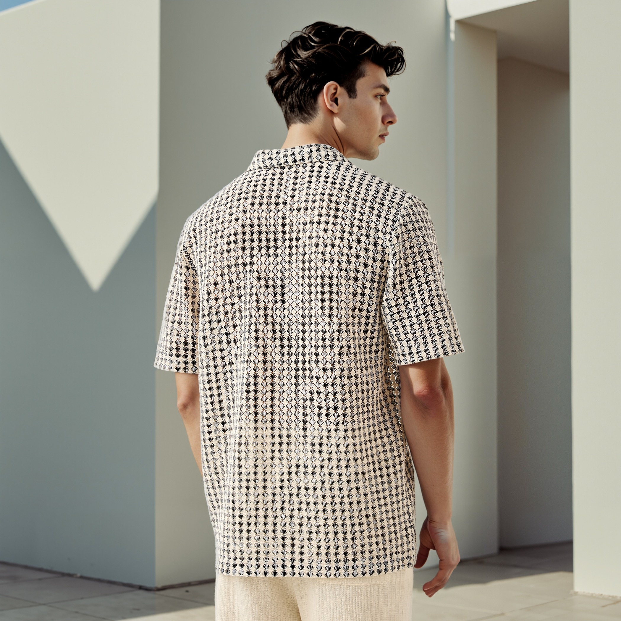 قميص بارز الملمس بياقة-men-clothing-shirts-image-3